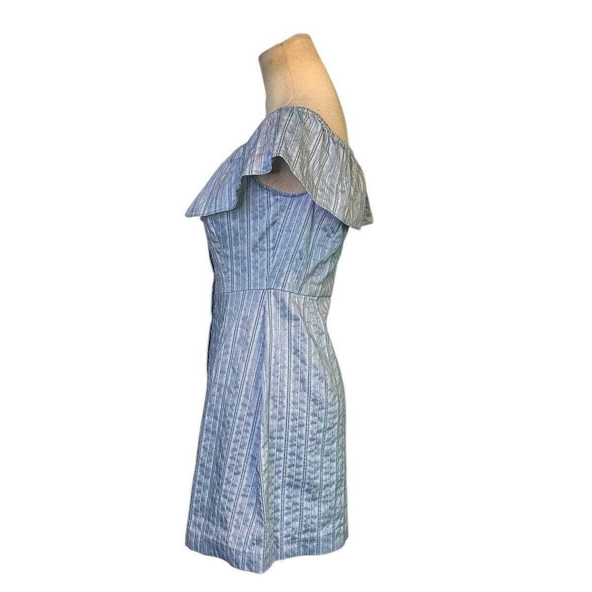 INTERMIX Intermix Ella Off the Shoulder Mini Striped Dress Size Small Size S / US 4 / IT 40 - 6 Thumbnail
