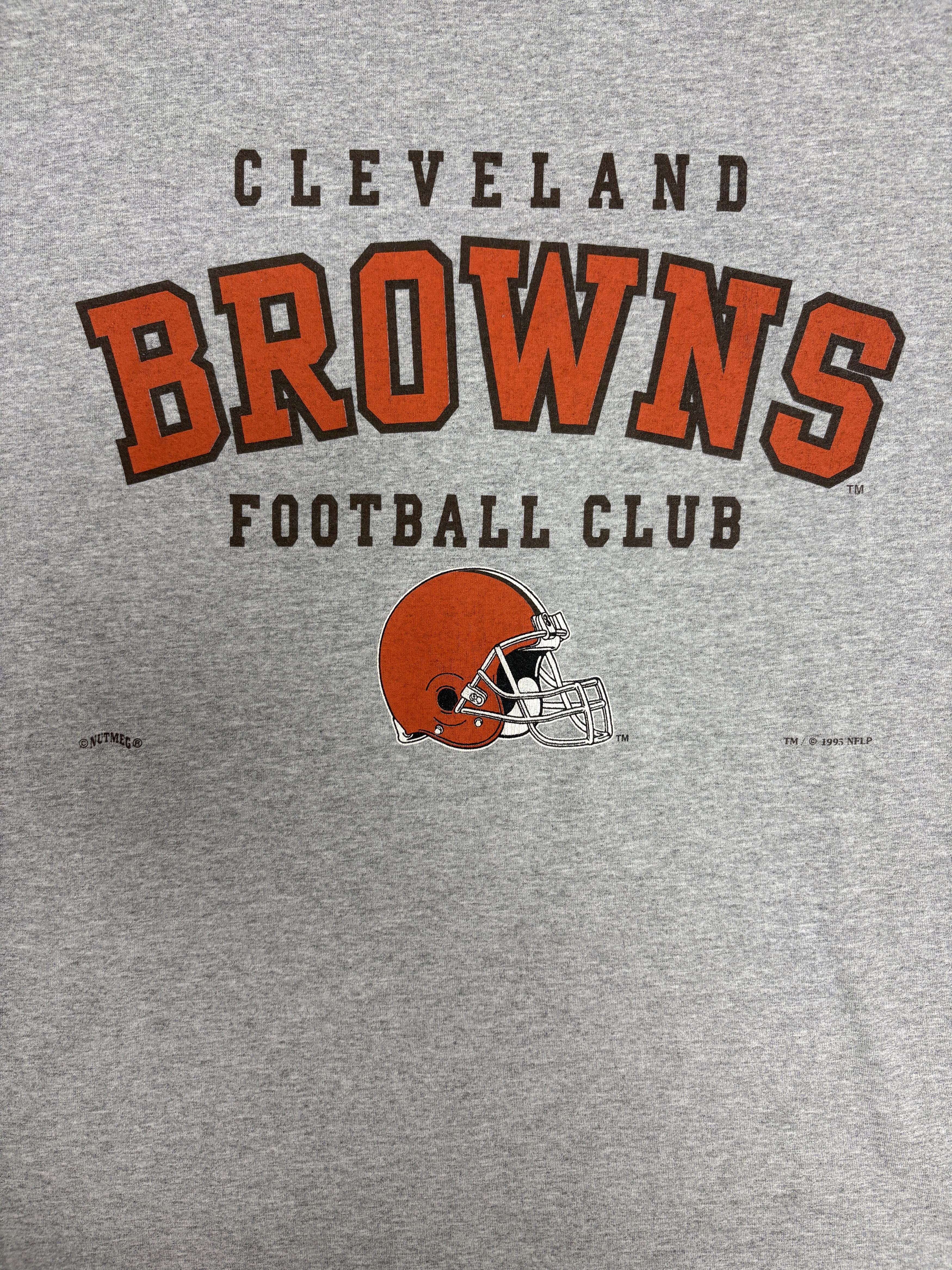 Nutmeg × Vintage Cleveland Browns Football Club Vintage Grey T-Shirt Tee Size US XL / EU 56 / 4 - 2 Thumbnail