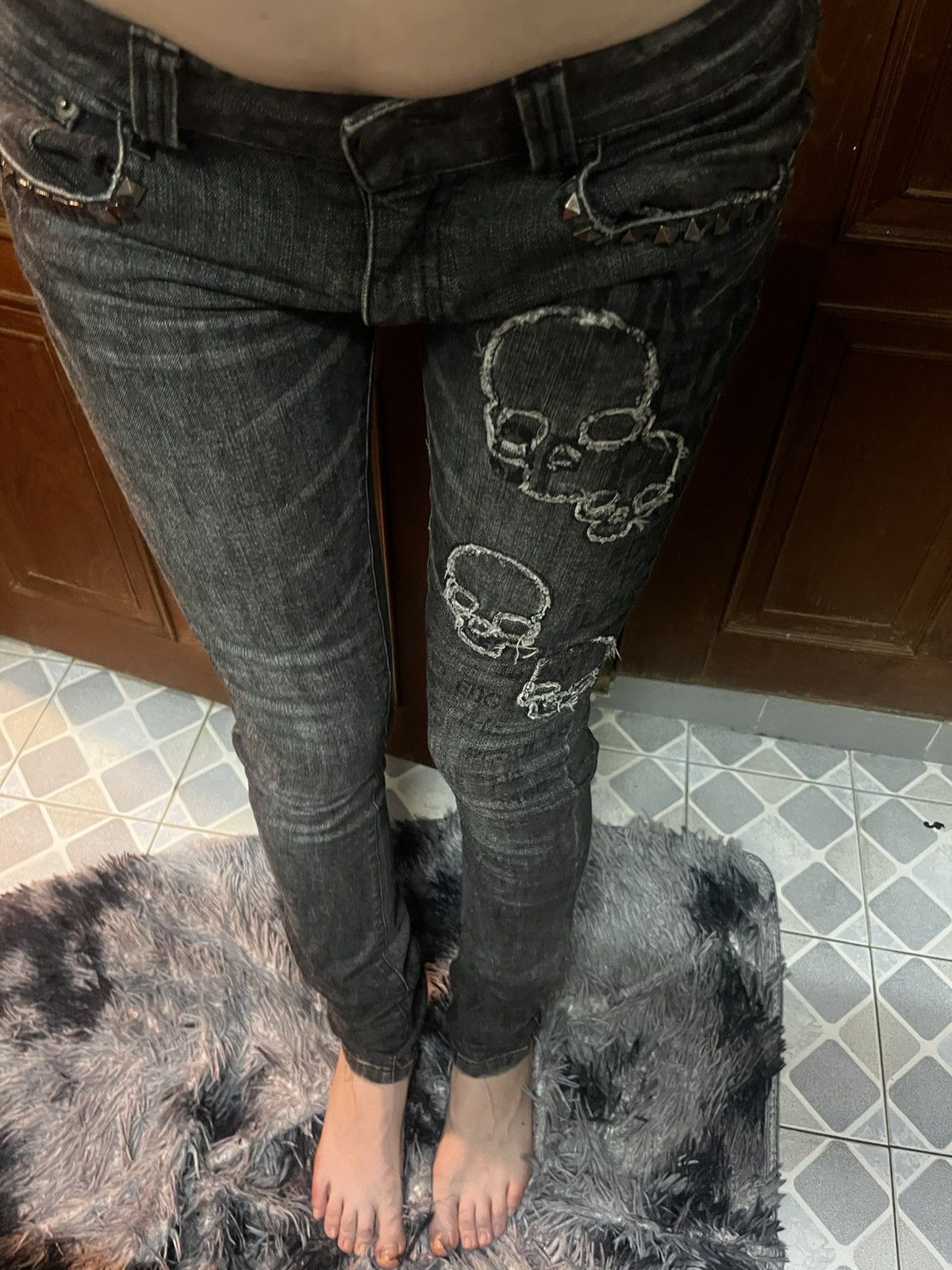 Japanese Brand × Vintage Ghost of Harlem Japanese Y2K Jeans – XXS Fit, Low Rise Size 25" / US 0 / IT 36 - 7 Thumbnail