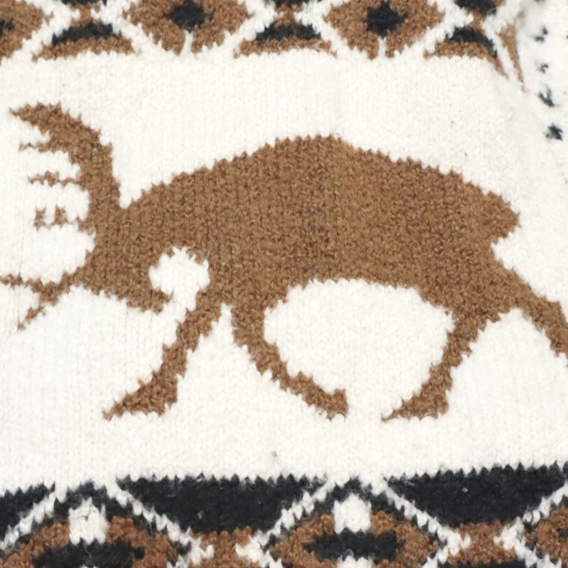 Vintage American Eagle Sweatshirt Shirt Deer Knit Hooded Pullover Cream Mens S Size US S / EU 44-46 / 1 - 6 Thumbnail