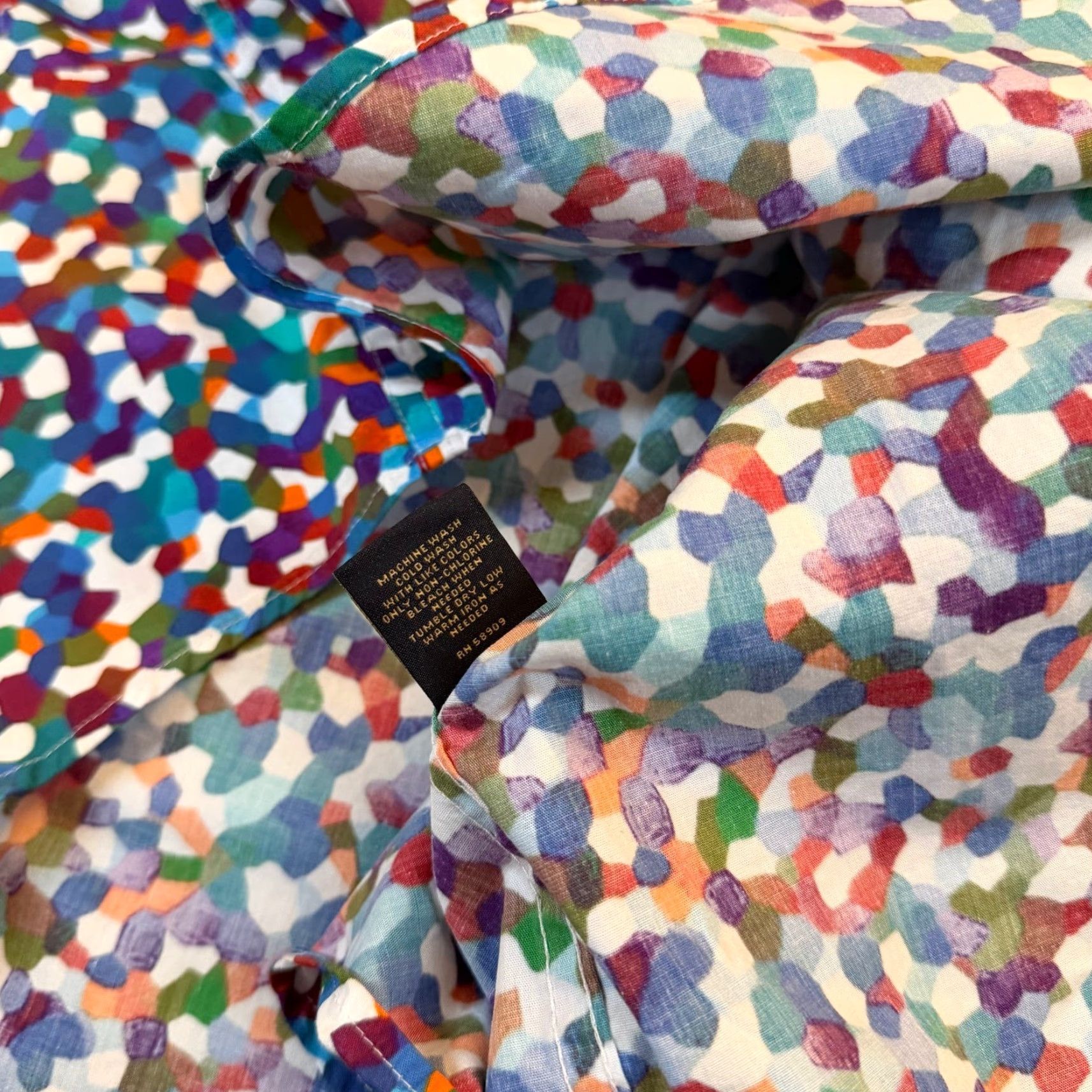 Cremieux Cremieux Geometric Mosaic Multicolor Shirt Mens 3XT NWT Big & Tall Button-Up Collared Long Sleeve Stretch Cotton Blend 98% Cotton 2% Spandex Size US XXL / EU 58 / 5 - 5 Thumbnail