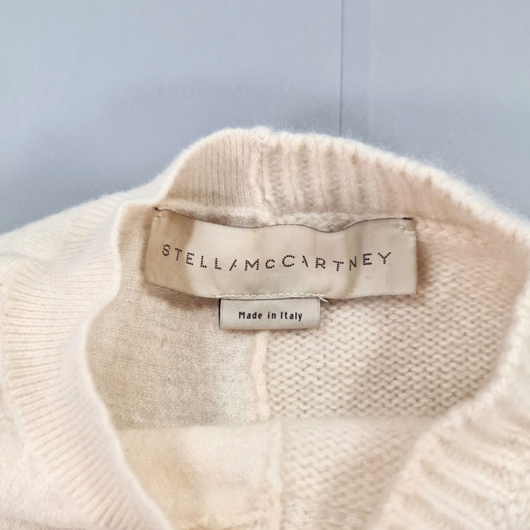 Stella McCartney Stella McCartney Jumper Wool Cashmere Ivory 36 XS Crew Neck Long Sleeve Raglan Logo Ruffle Knit Pullover Womens Size XS / US 0-2 / IT 36-38 - 4 Thumbnail