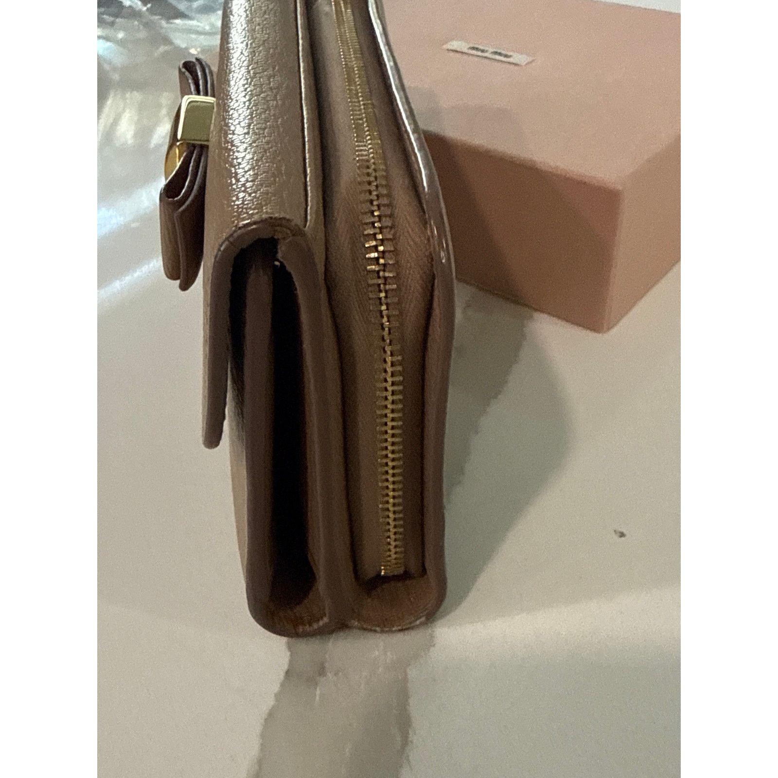 Miu Miu Miu Miu Madras Fiocco Walley in Cammeo Pink/Beige Size ONE SIZE - 11 Thumbnail
