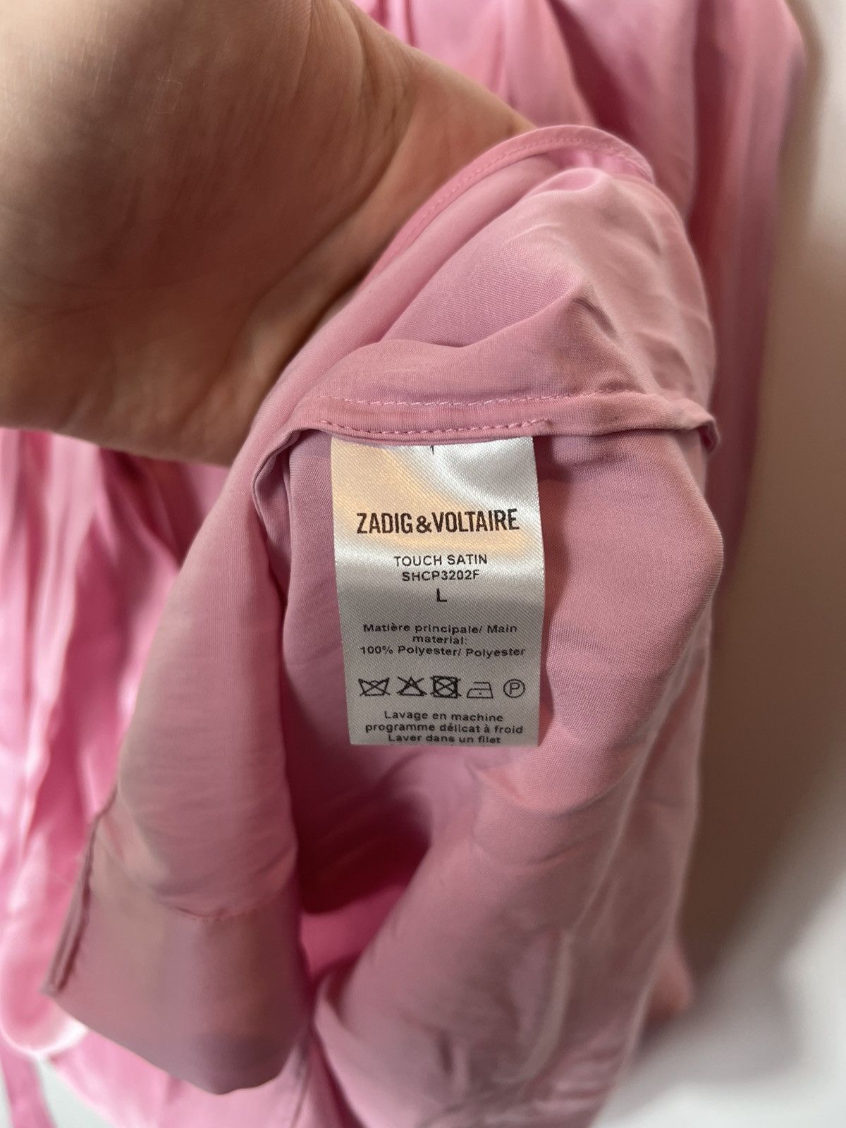 Zadig & Voltaire Vintage luxury Zadig & Voltaire 3/ sleeves Pink Blouse Size L / US 10 / IT 46 - 7 Thumbnail