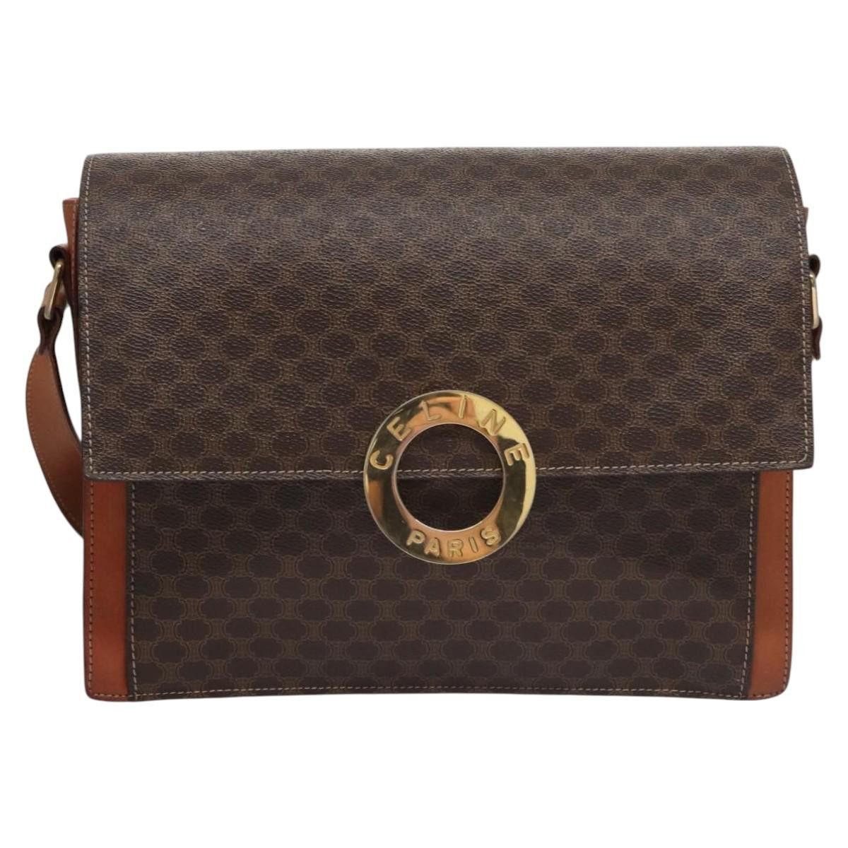 Celine CELINE Macadam Canvas Shoulder Bag Pvc Leather Brown Size ONE SIZE - 2 Thumbnail