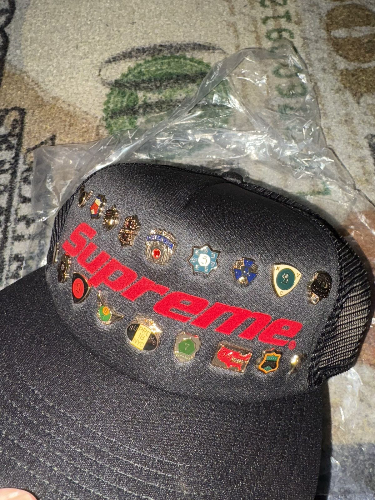 Supreme Supreme Pins Mesh Back 5-Panel Black Size ONE SIZE - 2 Thumbnail