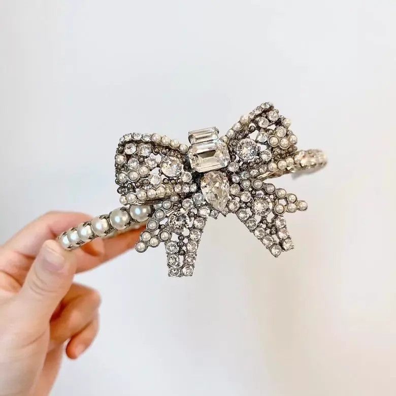 Miu Miu MIU MIU Crystal Pearl Headband Used Size ONE SIZE - 6 Thumbnail