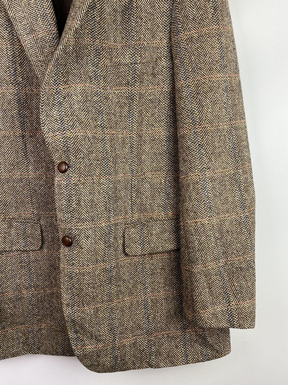Harris Tweed Barutti Harris Tweed Herringbone wool blazer jacket Size 44R - 7 Thumbnail