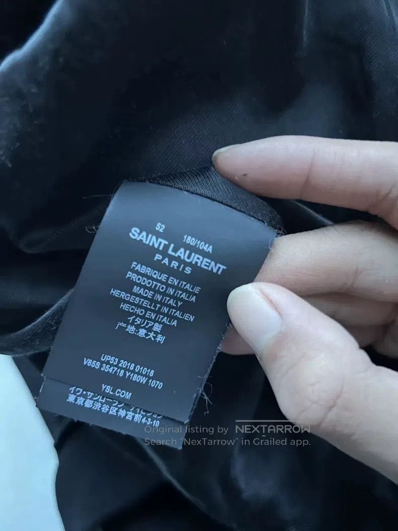 Saint Laurent Paris Saint Laurent Paris Black and white patchwork baseball jac Size US L / EU 52-54 / 3 - 5 Thumbnail