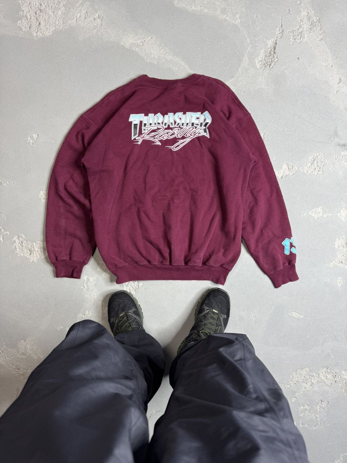 Thrasher × Vintage Thrasher trashed distressed baggy fit skate sweatshirt Size US M / EU 48-50 / 2 - 2 Thumbnail