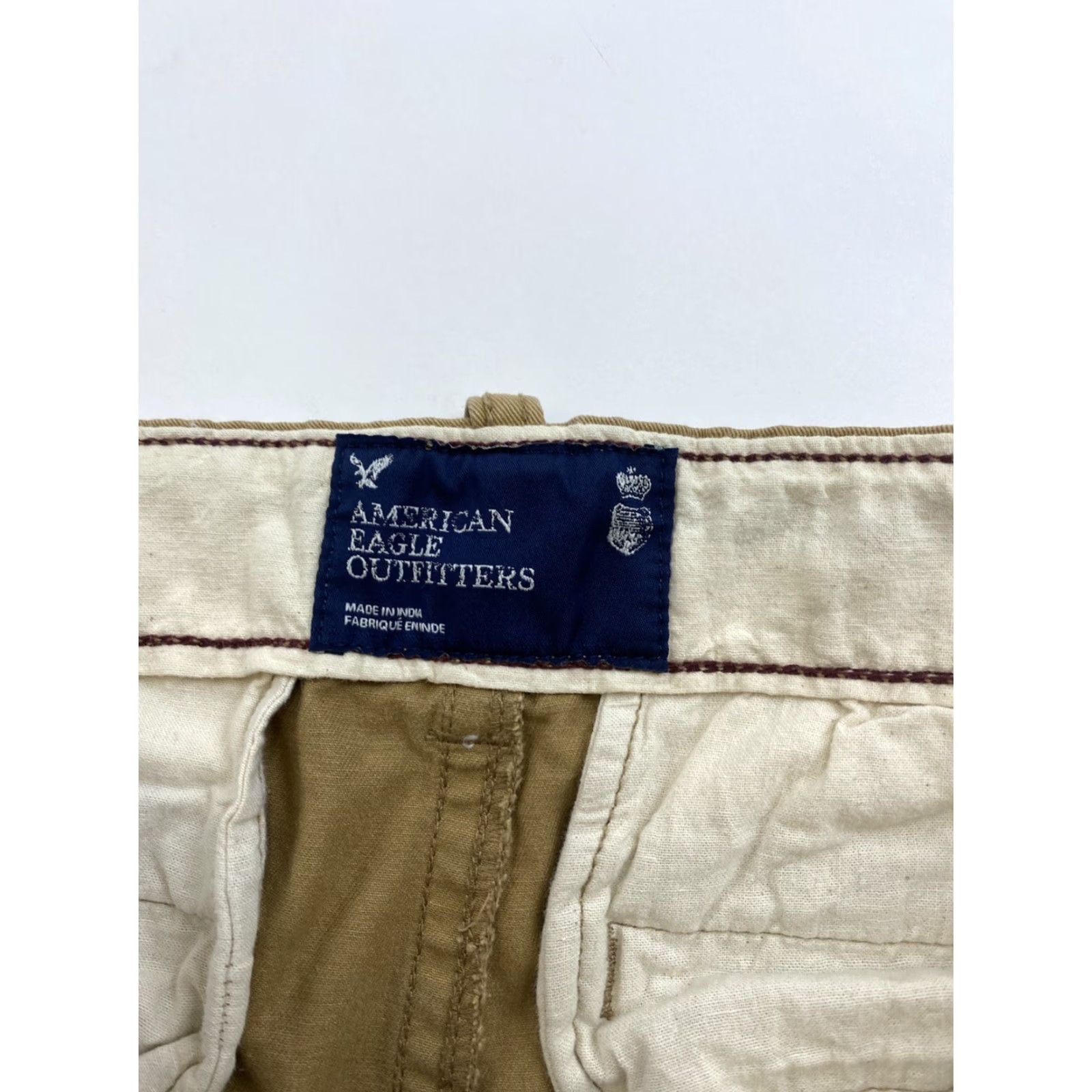 American Eagle Outfitters American Eagle Chino Pants Men Slim Straight 29 Inseam 27 Brown Khaki Q: 30x30 tag 27in inseam Size US 29 - 3 Thumbnail