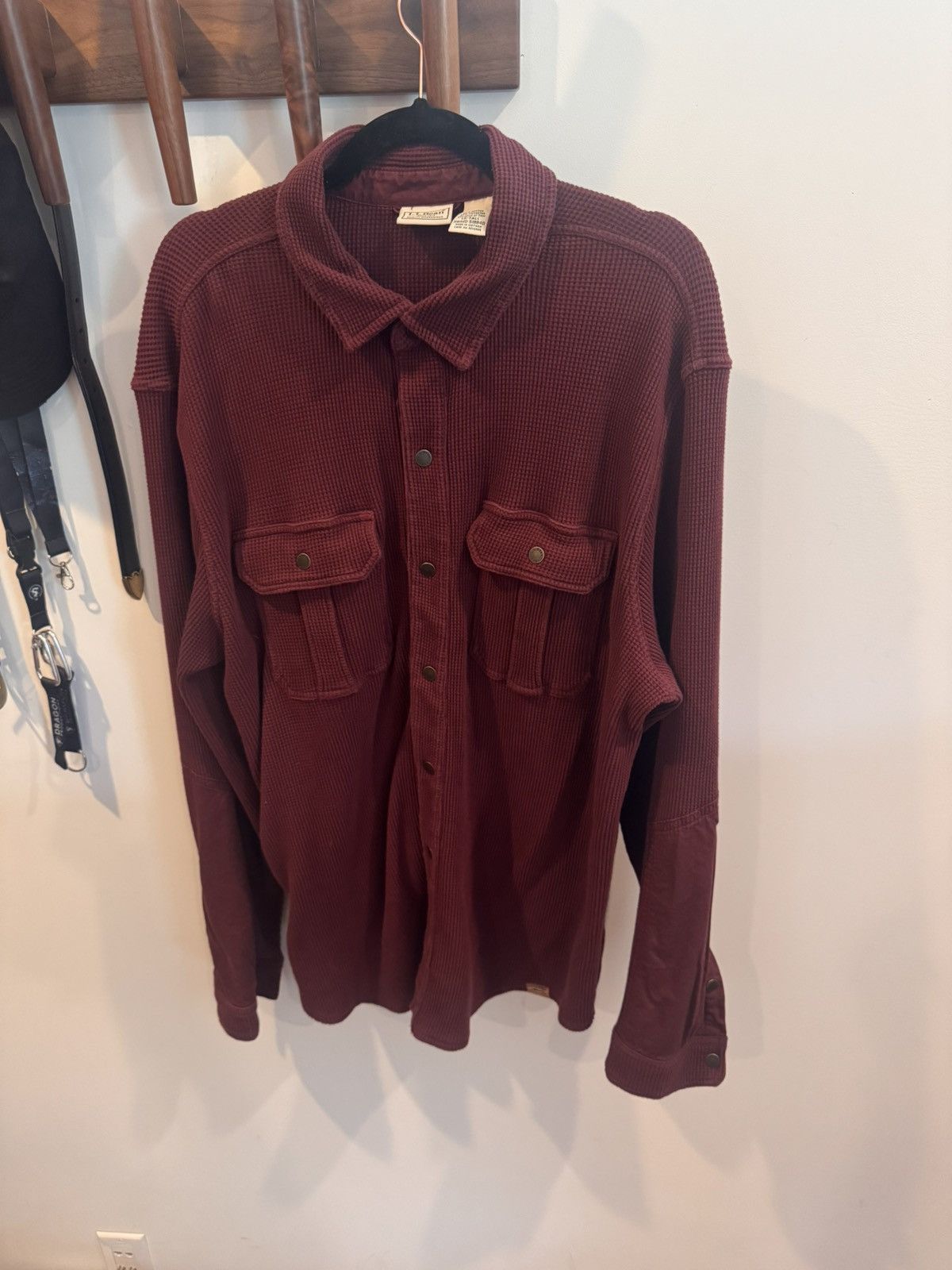 L.L. Bean BeanBuilt Waffle Overshirt Size US XL / EU 56 / 4 - 1 Thumbnail