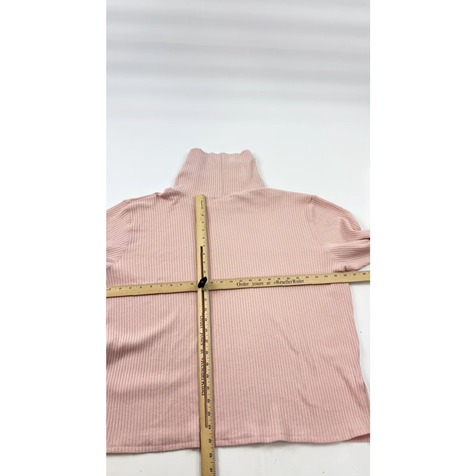 Treasure & Bond Treasure & Bond Sweater Womens 1X Pink Ribbed Mock Neck Long Sleeve Pullover Size XL / US 12-14 / IT 48-50 - 7 Thumbnail