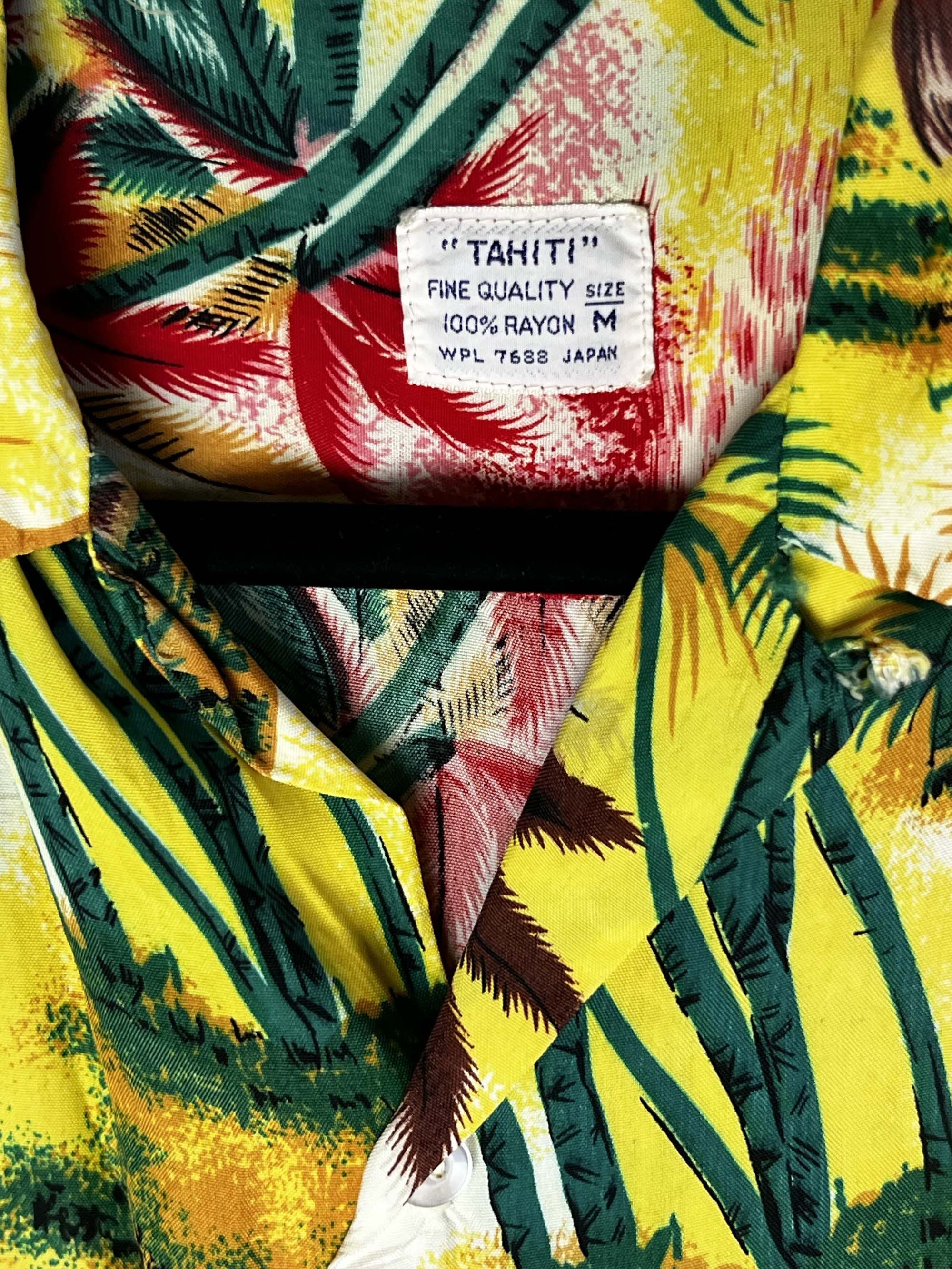 Vintage Vintage 1940's-1950's TAHITI Rayon Island Palm Tree Shirt Size US M / EU 48-50 / 2 - 10 Thumbnail