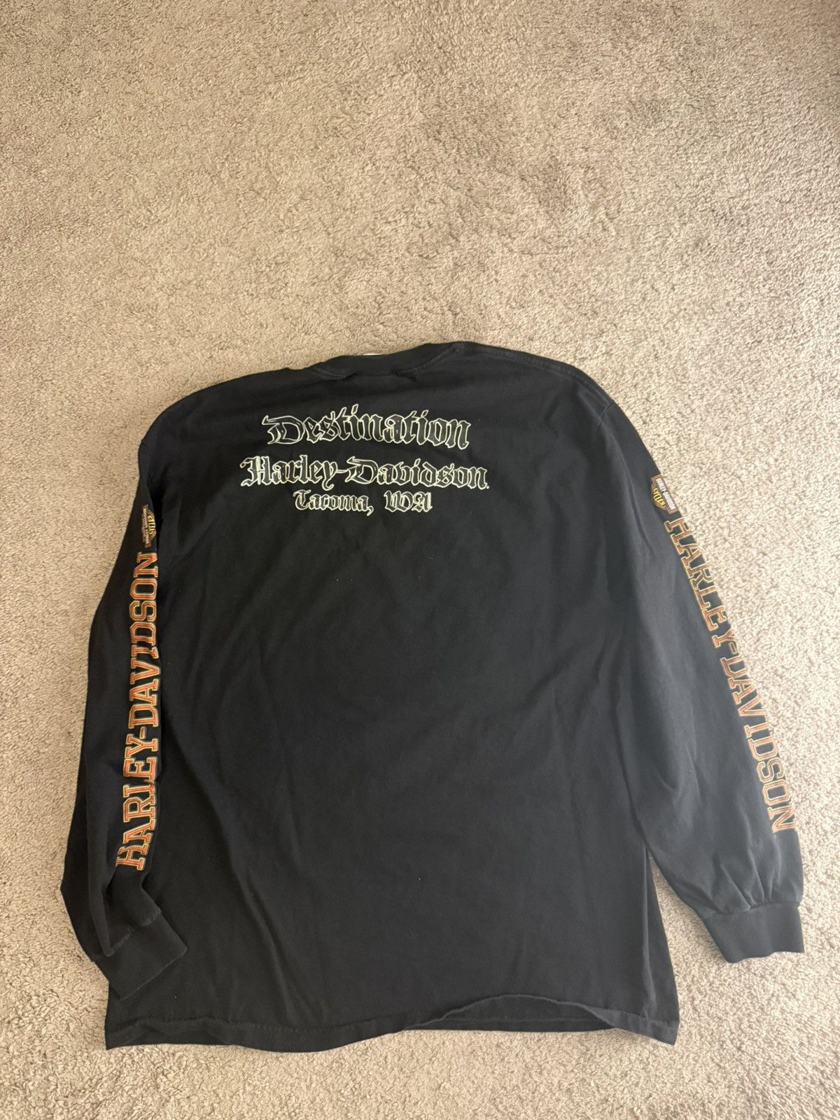 Harley Davidson Vintage Harley Davidson Eagle Long Sleeve Tacoma Size US XL / EU 56 / 4 - 2 Thumbnail