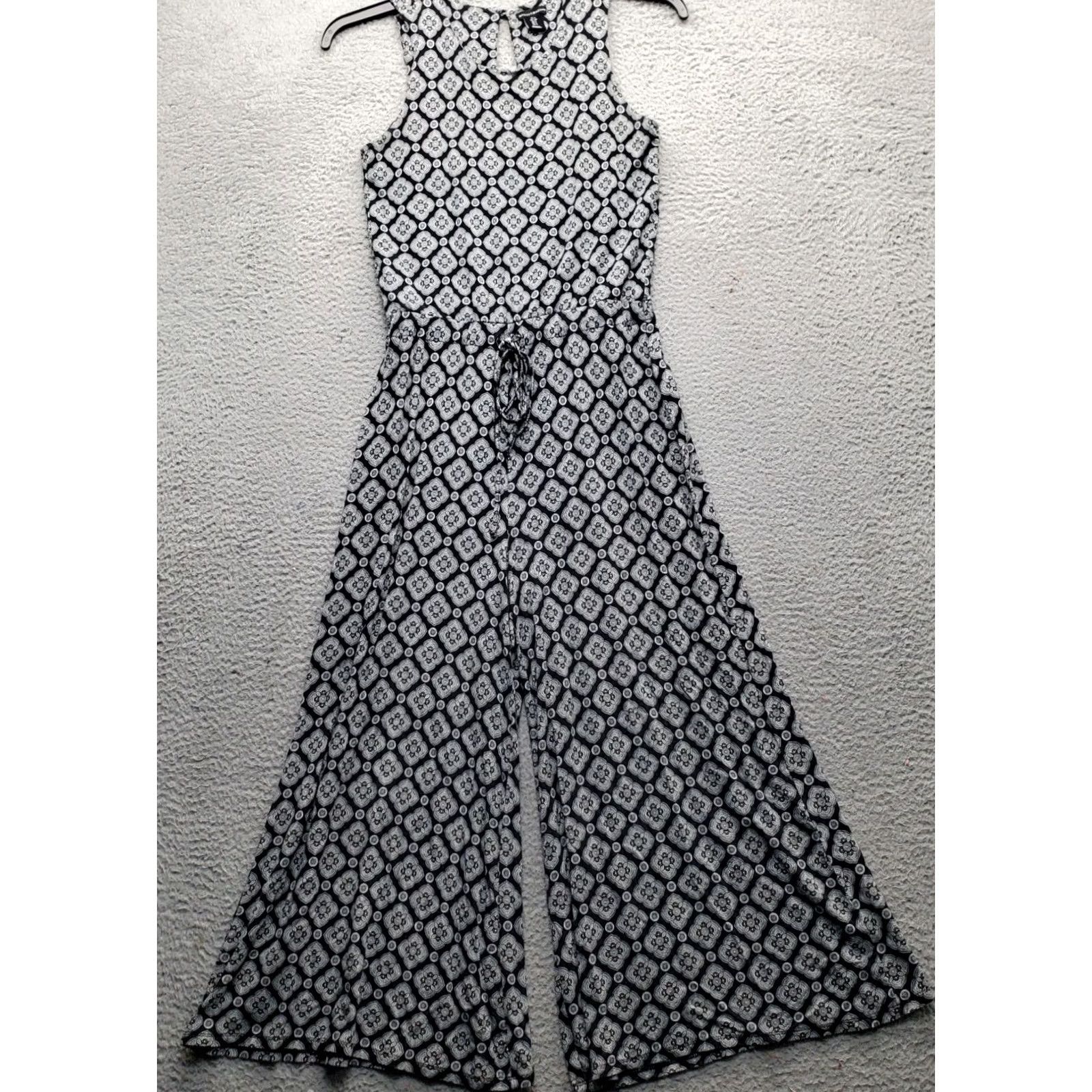 Madison Mercer & Madison Jumpsuit Womens S Multicolor Geometric Sleeveless Tie Waist Wide-Leg Size 28" / US 6 / IT 42 - 2 Thumbnail