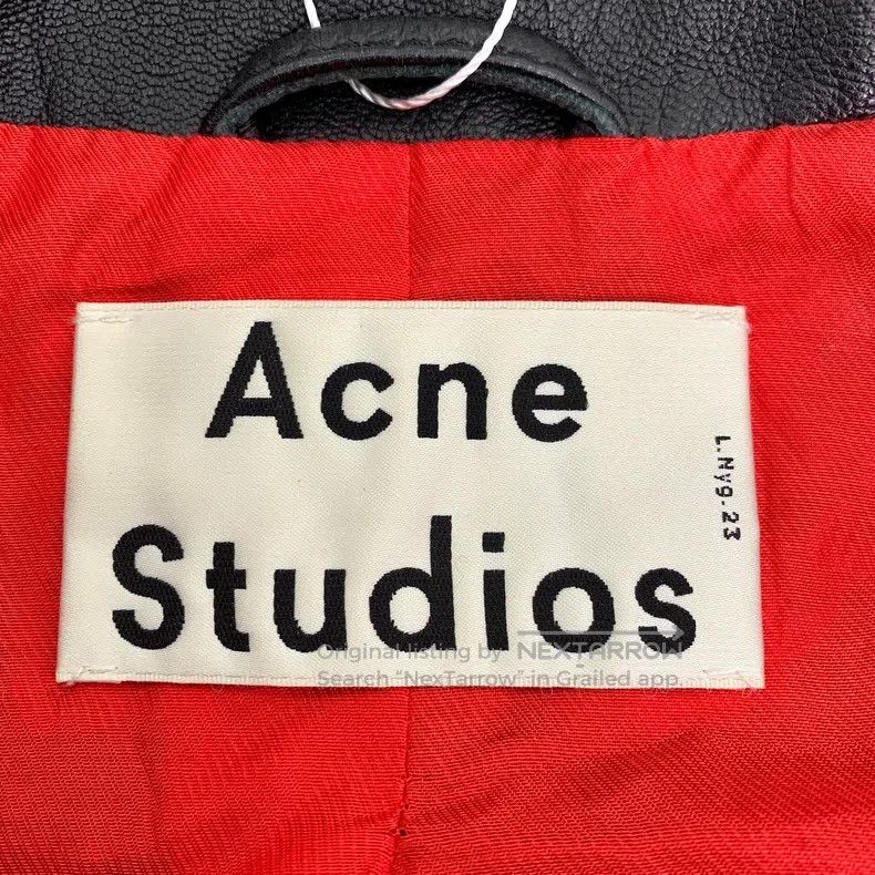 Acne Studios Acne Studios Black Star Studs Notched Collar Zip-Up Leathe Size XXS / US 00 / IT 34 - 5 Thumbnail