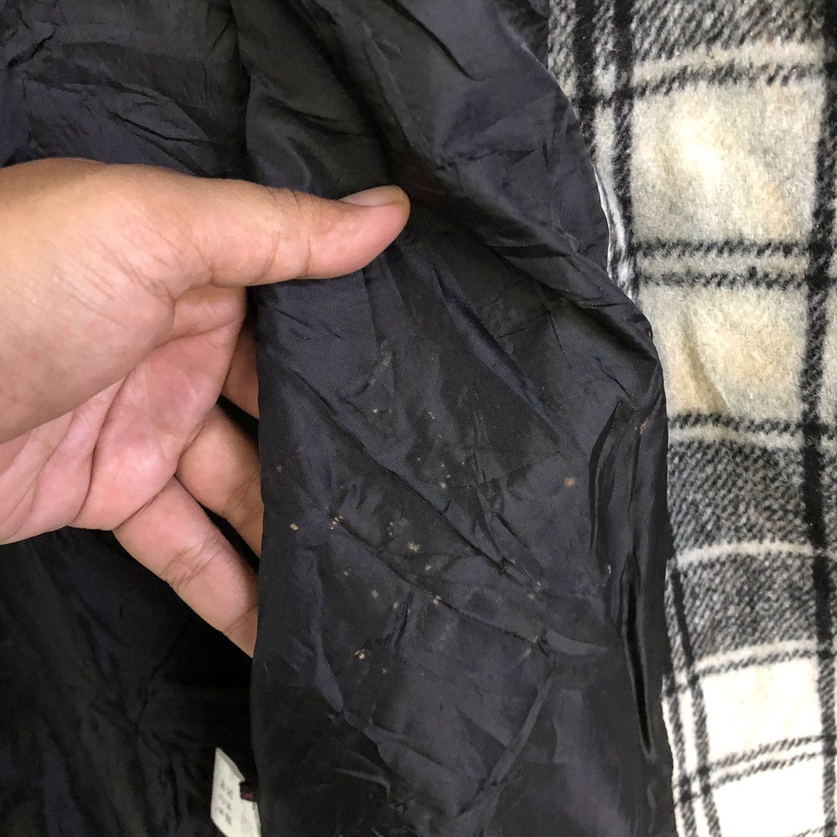 Japanese Brand LOVETOXIC Black Tartan Long Trench Coat Jacket Size US M / EU 48-50 / 2 - 23 Thumbnail