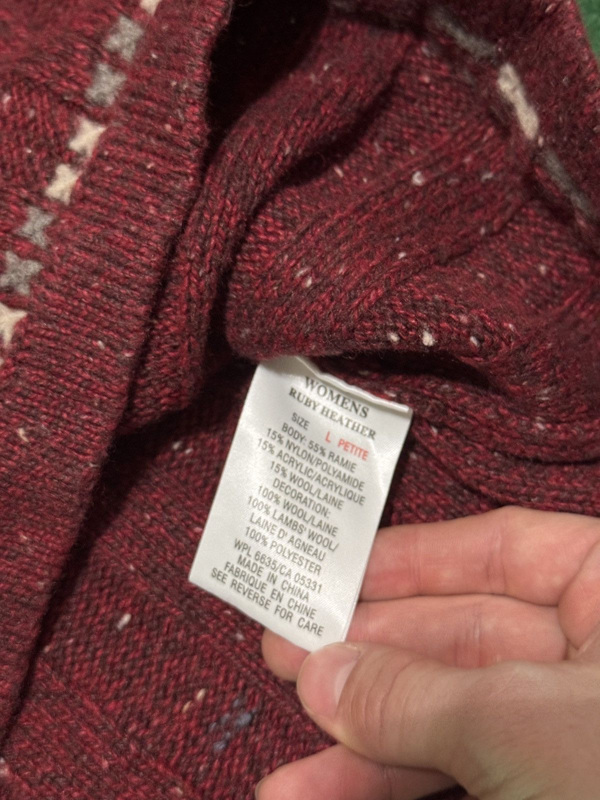 Woolrich Woolen Mills Woolrich 1/4 Zip Wool Blend Deep Ruby Petite L Sweater 23x22 Size L / US 10 / IT 46 - 4 Thumbnail