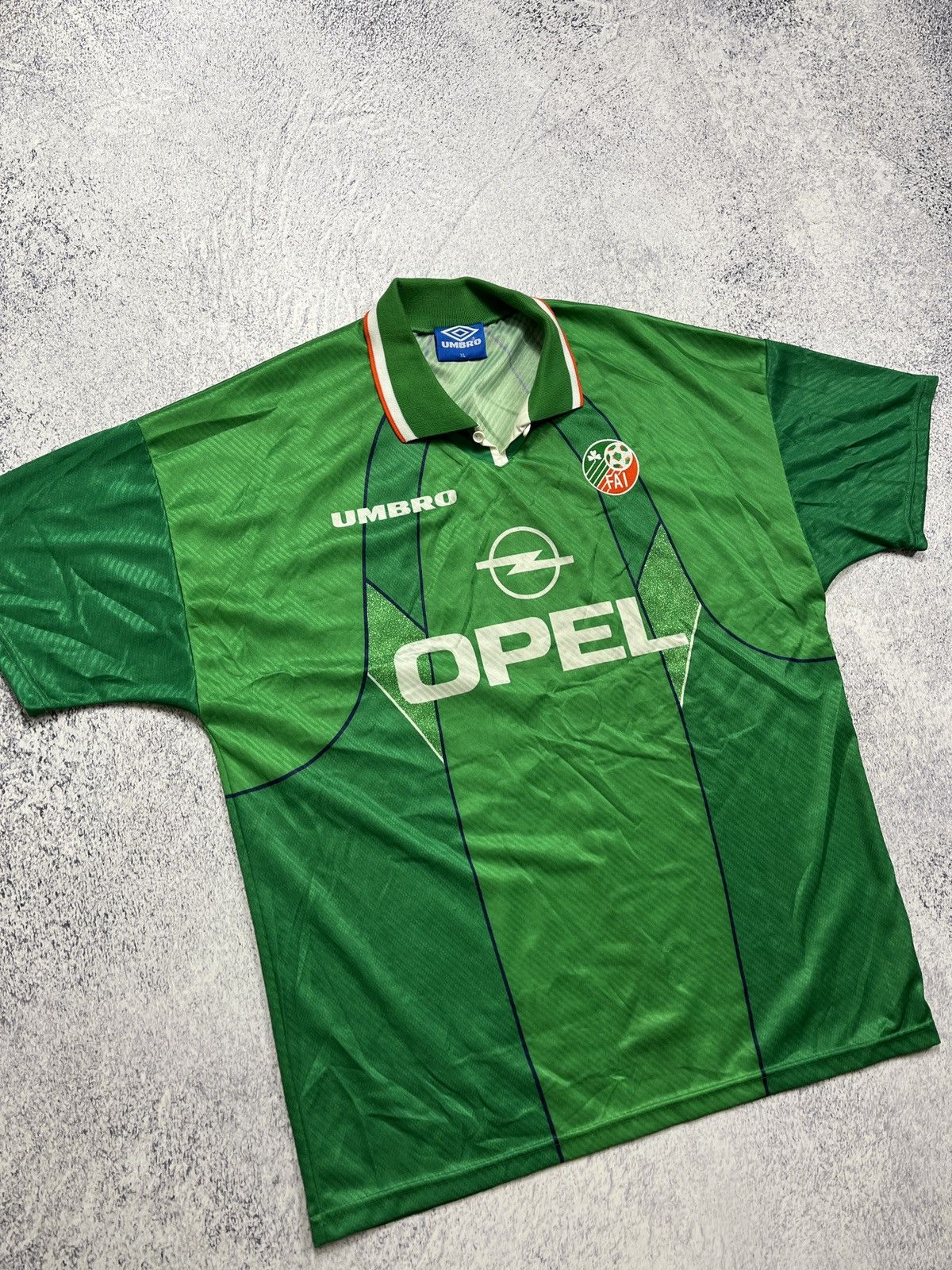 Umbro Vintage Umbro Republic Of Ireland 1994 Home Soccer Jersey Size US XL / EU 56 / 4 - 3 Thumbnail