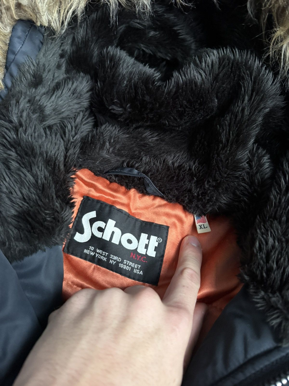 Alpha Industries × Schott Vintage Schott military parka jacket bomber Size US XL / EU 56 / 4 - 6 Thumbnail
