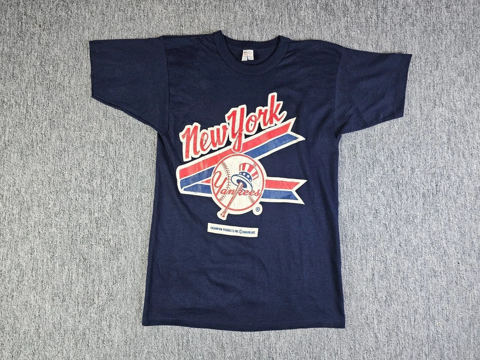 Champion Champion Yankees 1988 T-Shirt Single Stitch USA Navy Blue M Size US M / EU 48-50 / 2 - 3 Thumbnail
