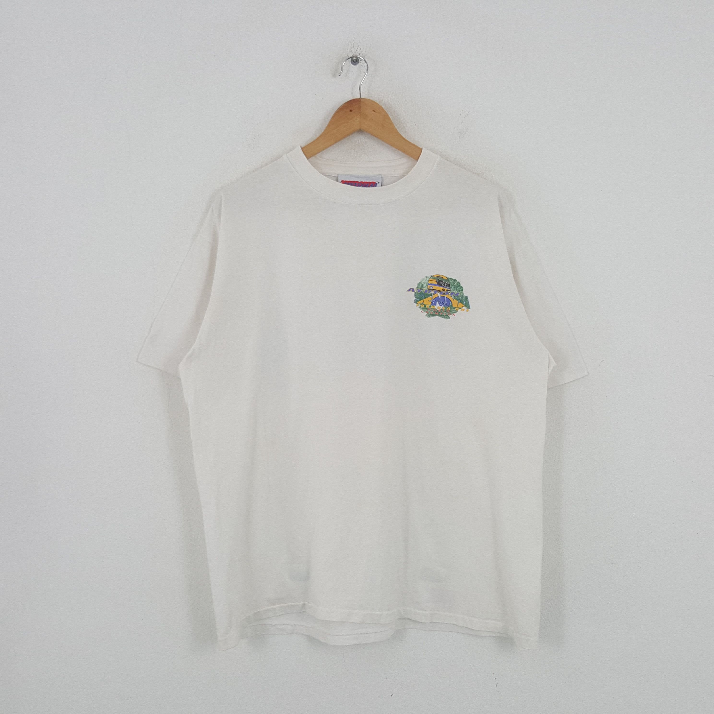 Vintage Vintage Avrton Senna Formula One Racing F1 Tshirt C276N37 Size US XL / EU 56 / 4 - 3 Thumbnail