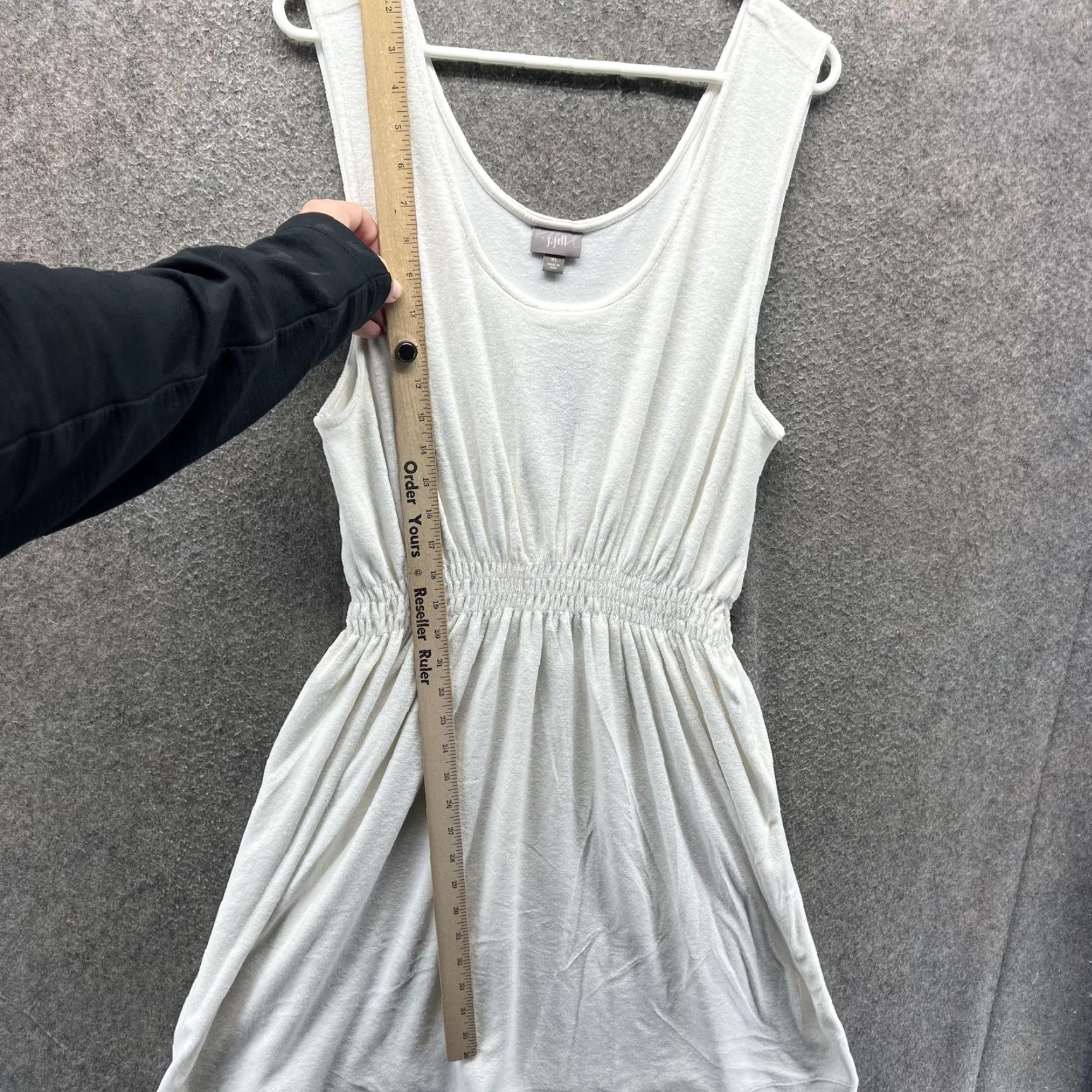 J. Jill J. Jill Dress Womens XL White Scoop Neck Sleeveless Elastic Waist Tank Mini Size XL / US 12-14 / IT 48-50 - 5 Thumbnail