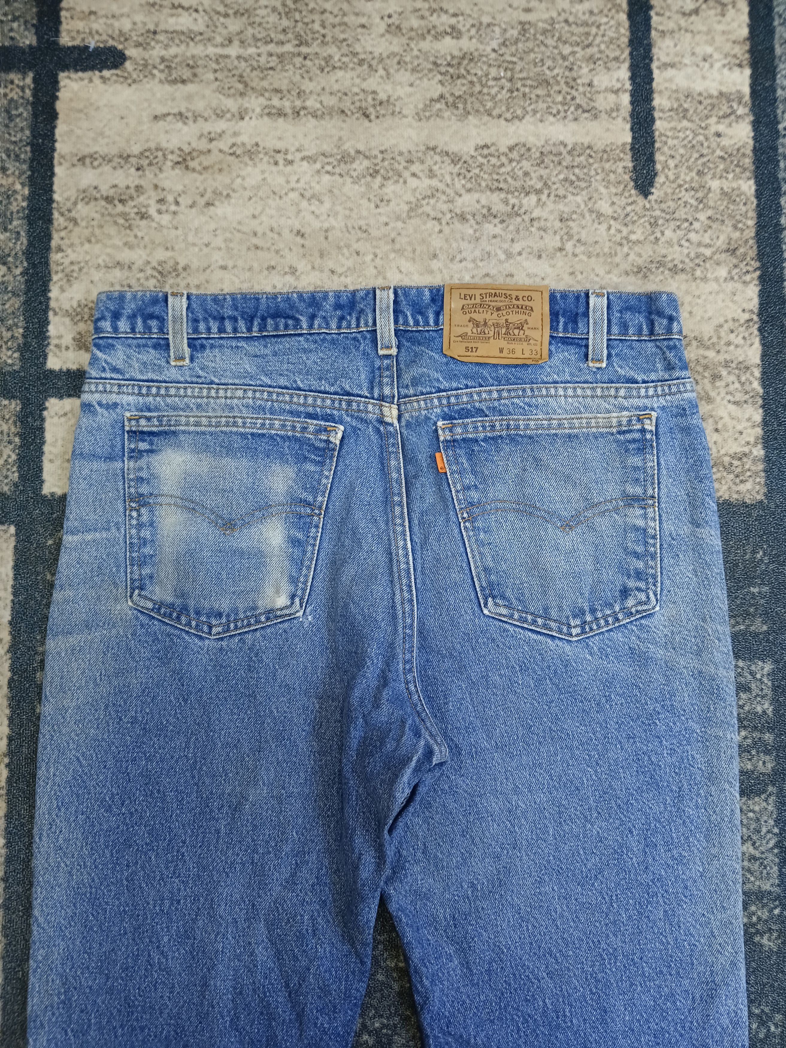 Levi's Vintage Clothing VINTAGE 90s WIDE LEG BOOCUT 517 LEVIS DISTRESSED Size US 35 - 5 Thumbnail