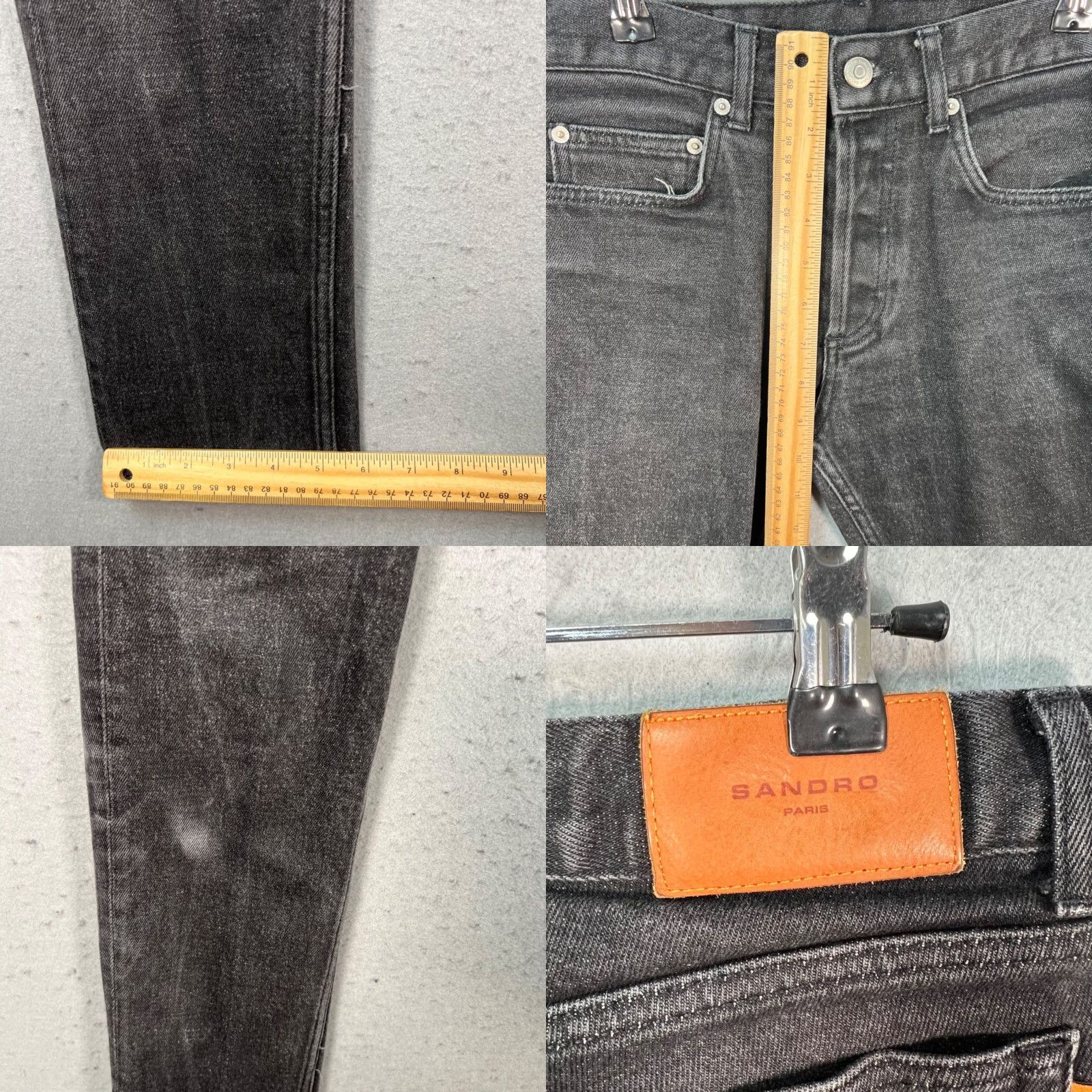 Sandro Sandro Skinny Jeans Sandro Womens Size 29 Black Denim Jeans Skinny 5-Pocket Regular Womens 29 Black Cotton Blend Denim Size 29" - 8 Thumbnail