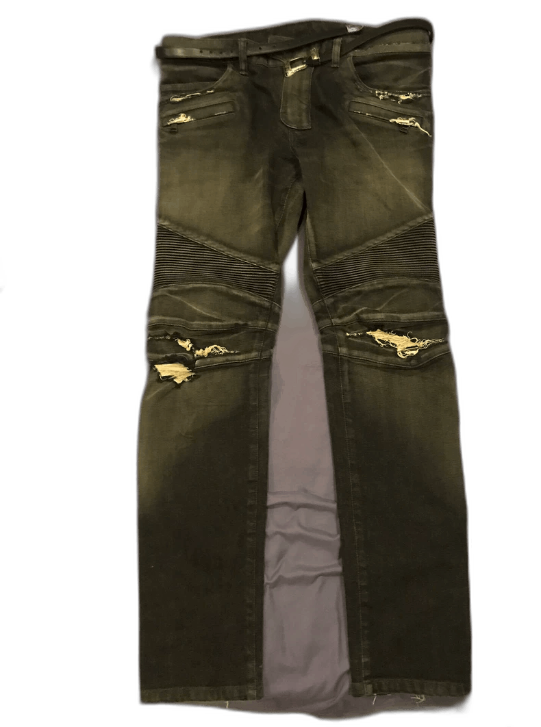 Balmain balmain distressed denim pants size 34-2508 Size US 34 / EU 50 - 1 Thumbnail