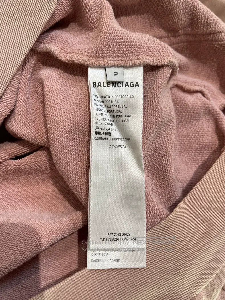 Balenciaga Balenciaga Pale Pink Embroidered Coke Wave Hooded Sweatshi Size US M / EU 48-50 / 2 - 3 Thumbnail