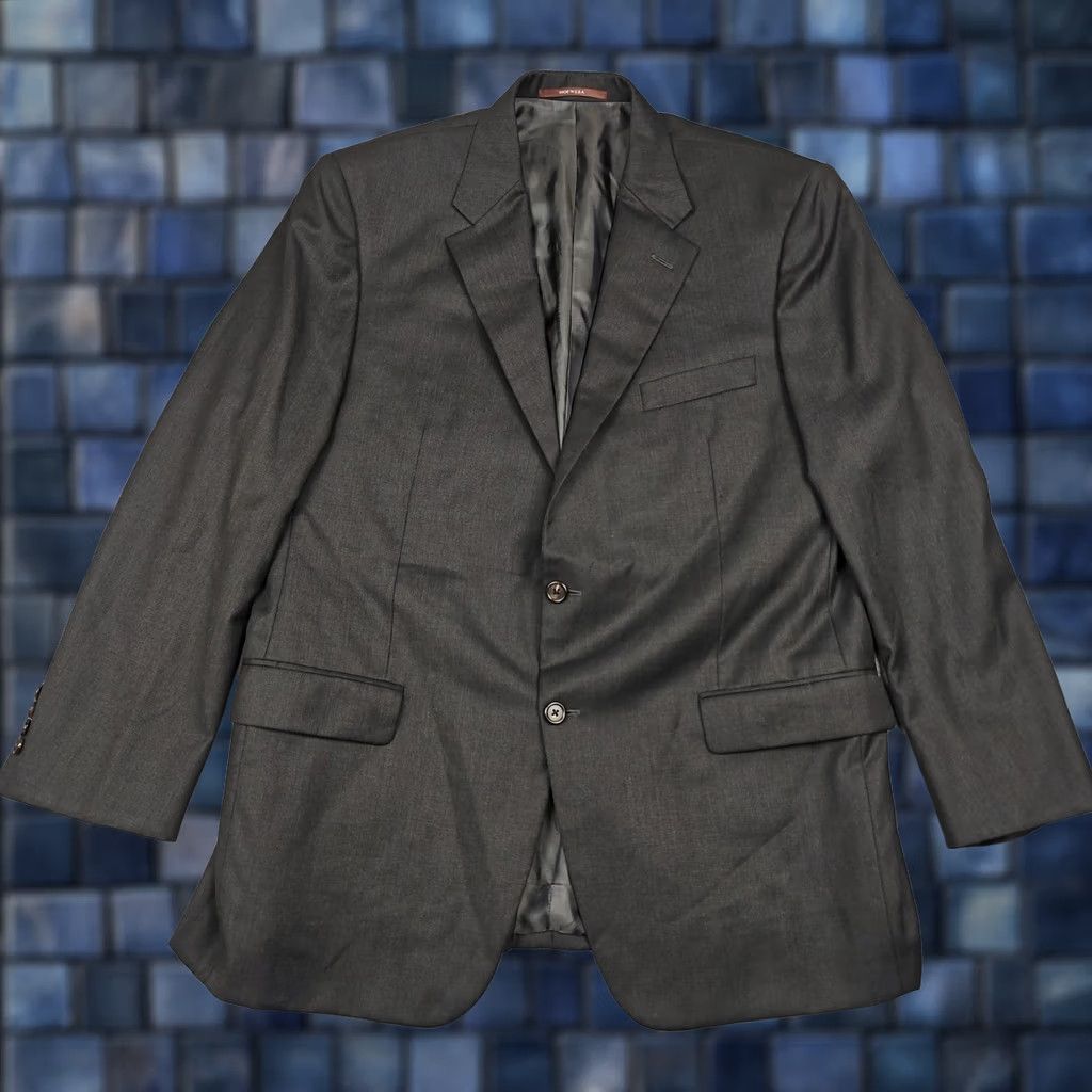 Nordstrom Hickey Freeman Blazer Mens 44 Gray Wool Suit Jacket USA Size 44R - 1 Thumbnail