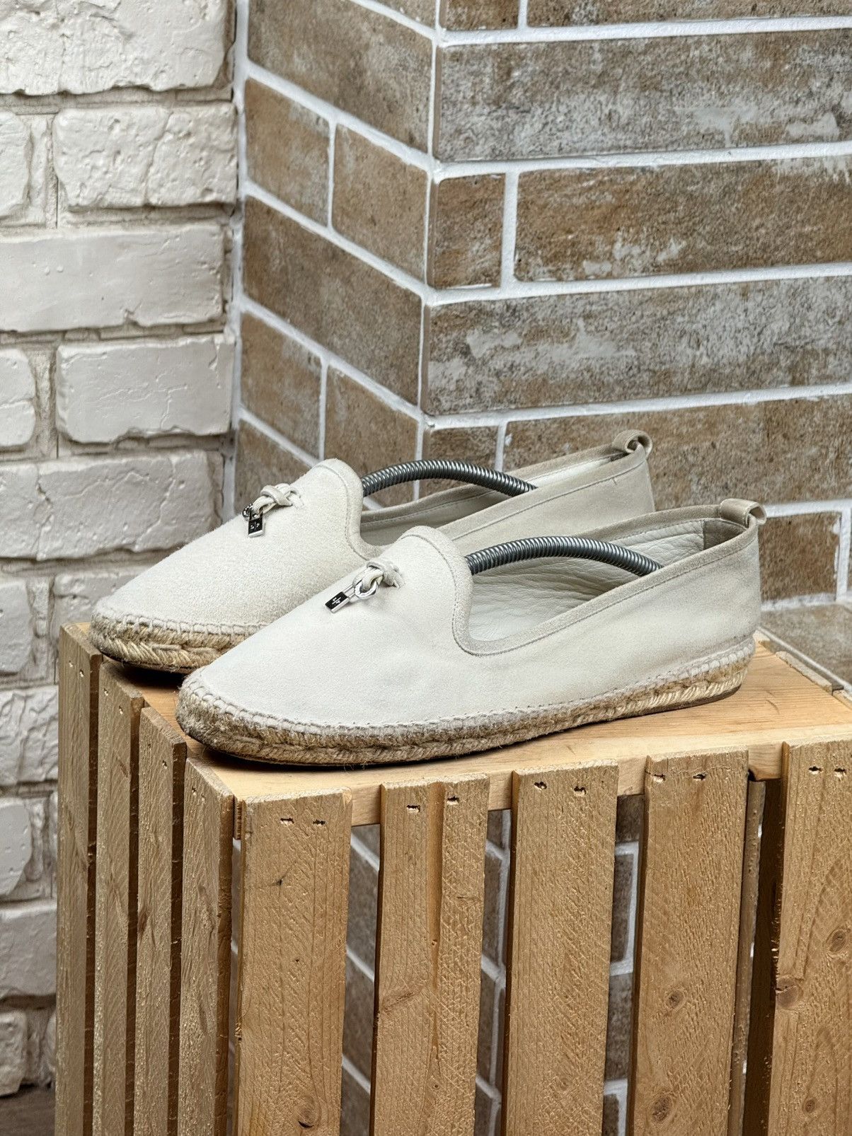 Loro Piana Loro Piana White Suede Espadrilles Size US 11 / IT 41 - 4 Thumbnail