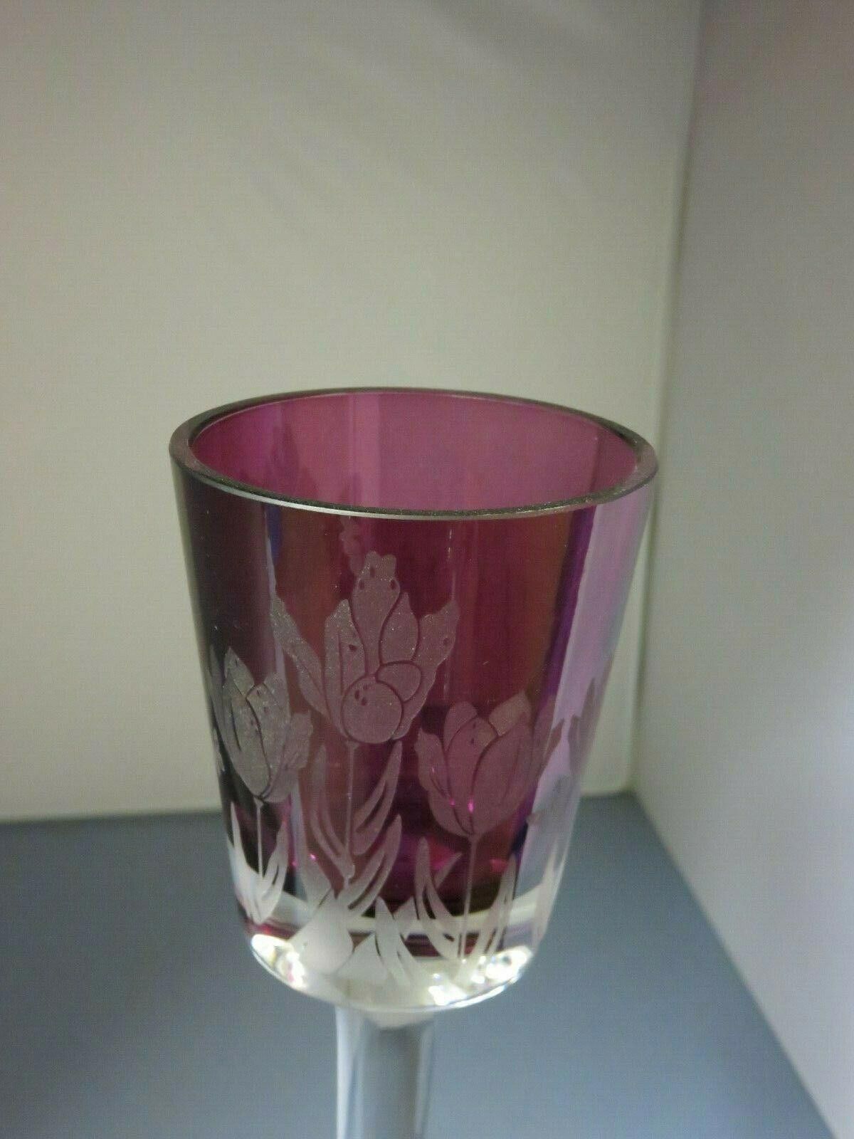 The Unbranded Brand Lovely Red And Clear Crystal Candle Holders 12 1/2" Size ONE SIZE - 4 Thumbnail