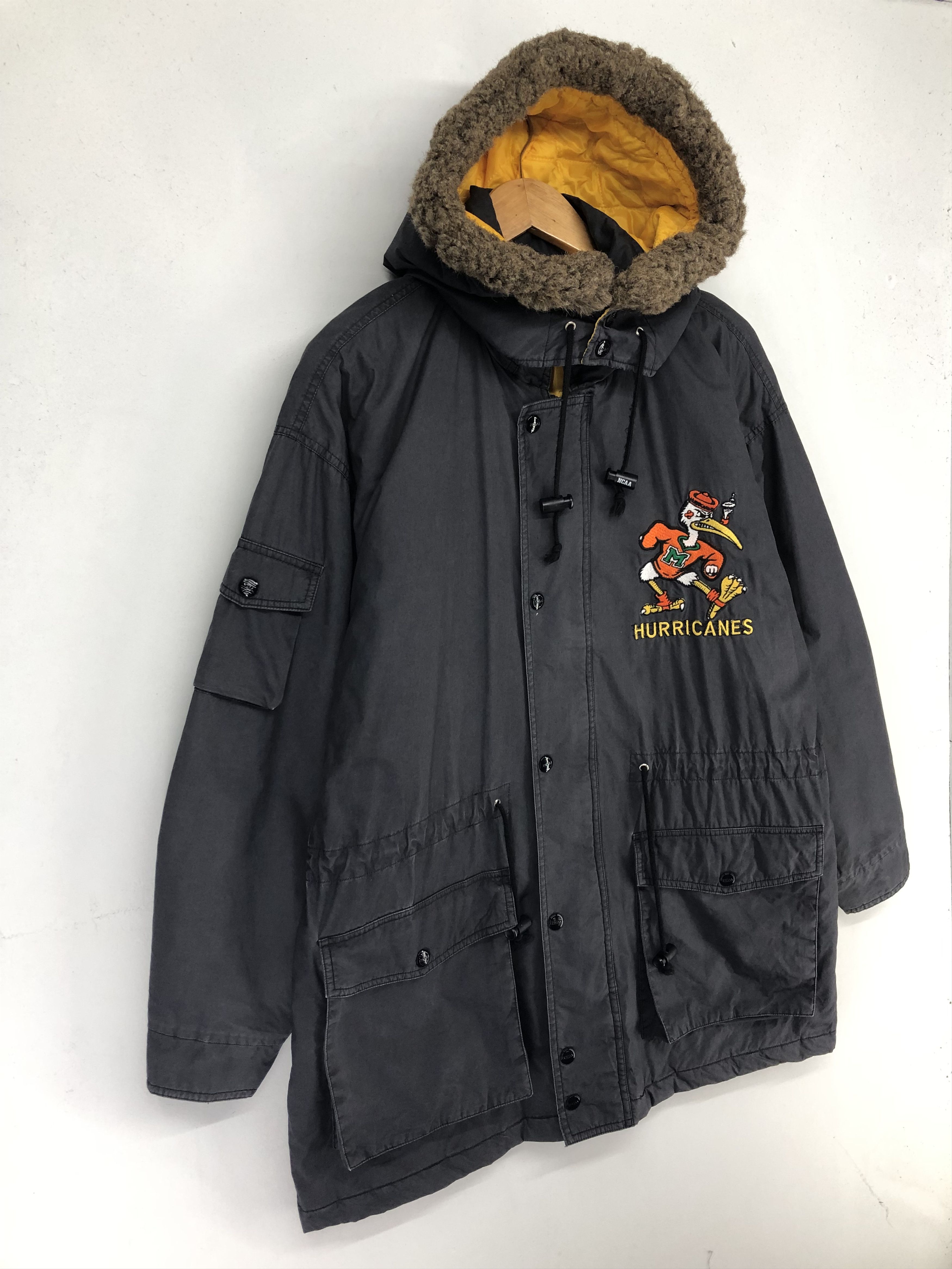 NCAA Vintage Miami Hurricanes Embroidery Logo Parka Jacket Size US L / EU 52-54 / 3 - 4 Thumbnail