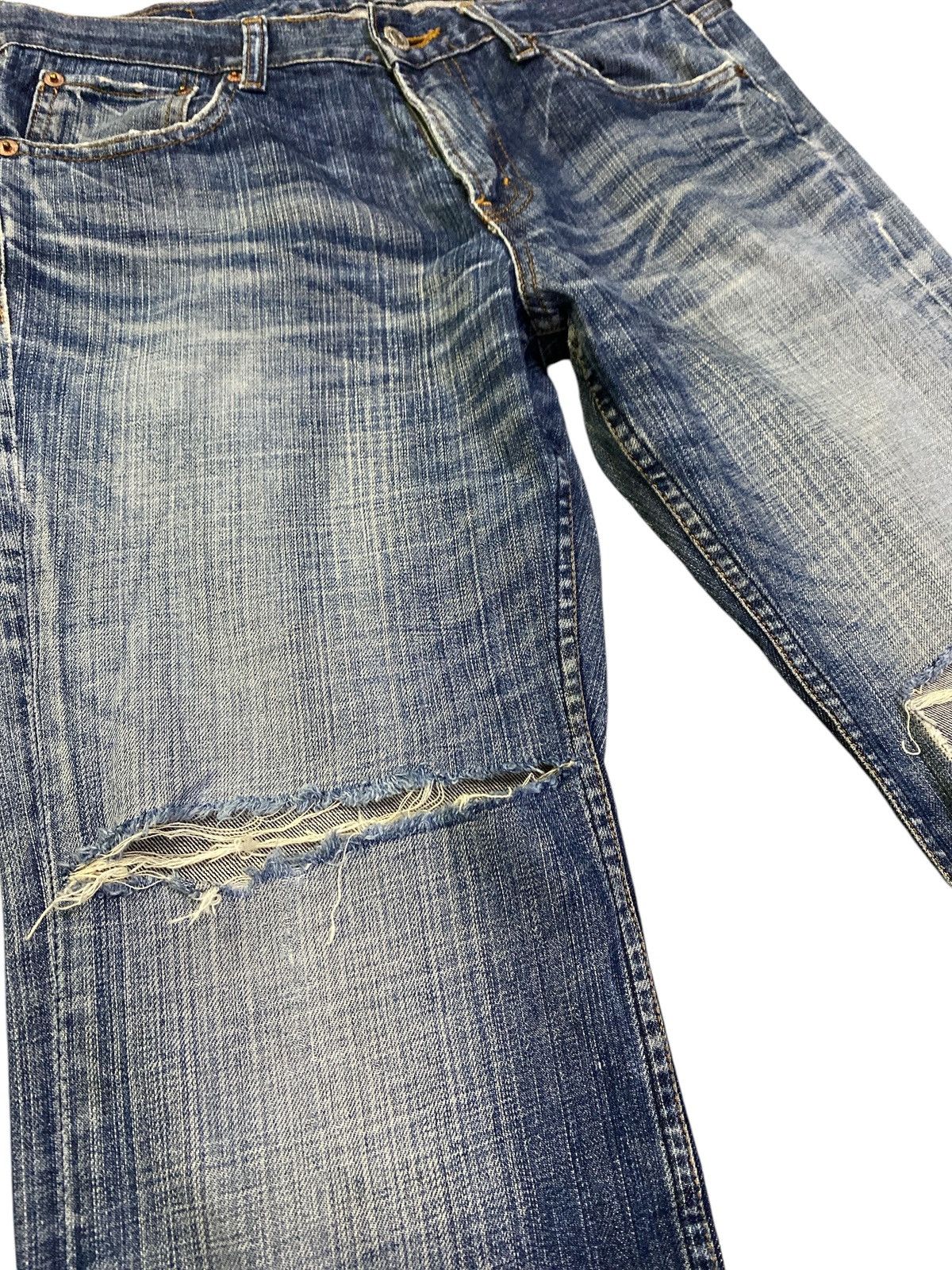 If Six Was Nine × Vintage Vintage Crack Wash Bobson Flare Denim Size US 32 / EU 48 - 5 Thumbnail