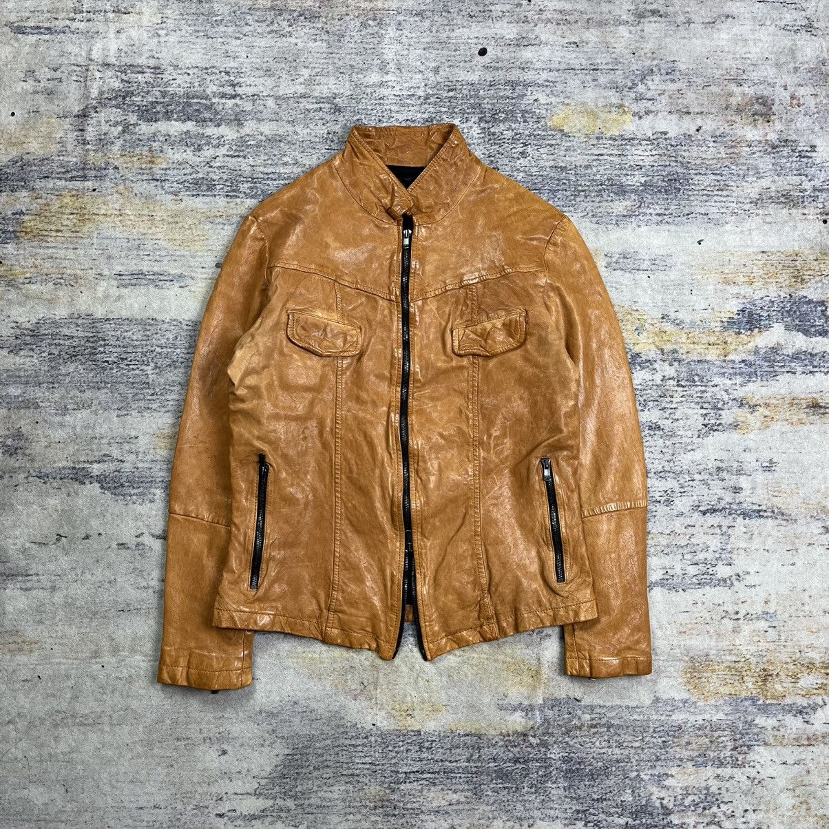 Isamu Katayama Backlash Cathy Jane wrinkled leather jacket double zipper Size US M / EU 48-50 / 2 - 1 Thumbnail