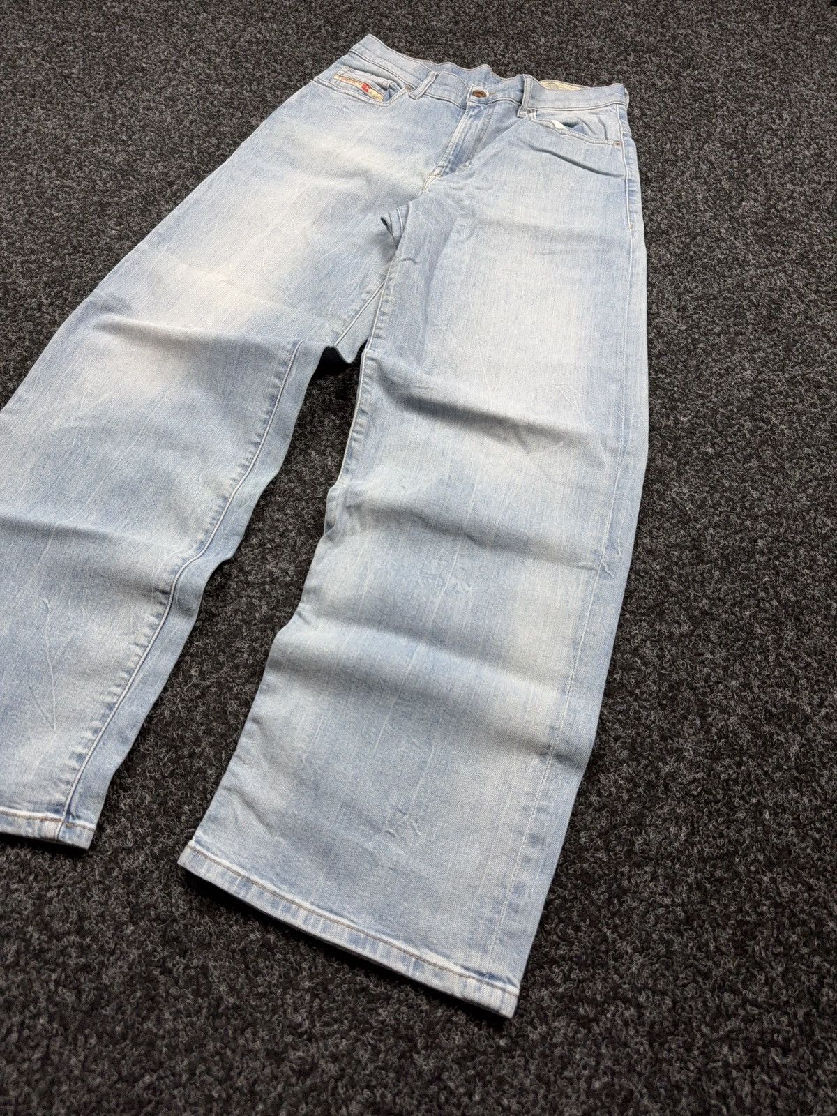 Diesel Luxury 00s Diesel Industry Widee Light Wash Y2K Denim Jeans Size 26" / US 2 / IT 38 - 3 Thumbnail