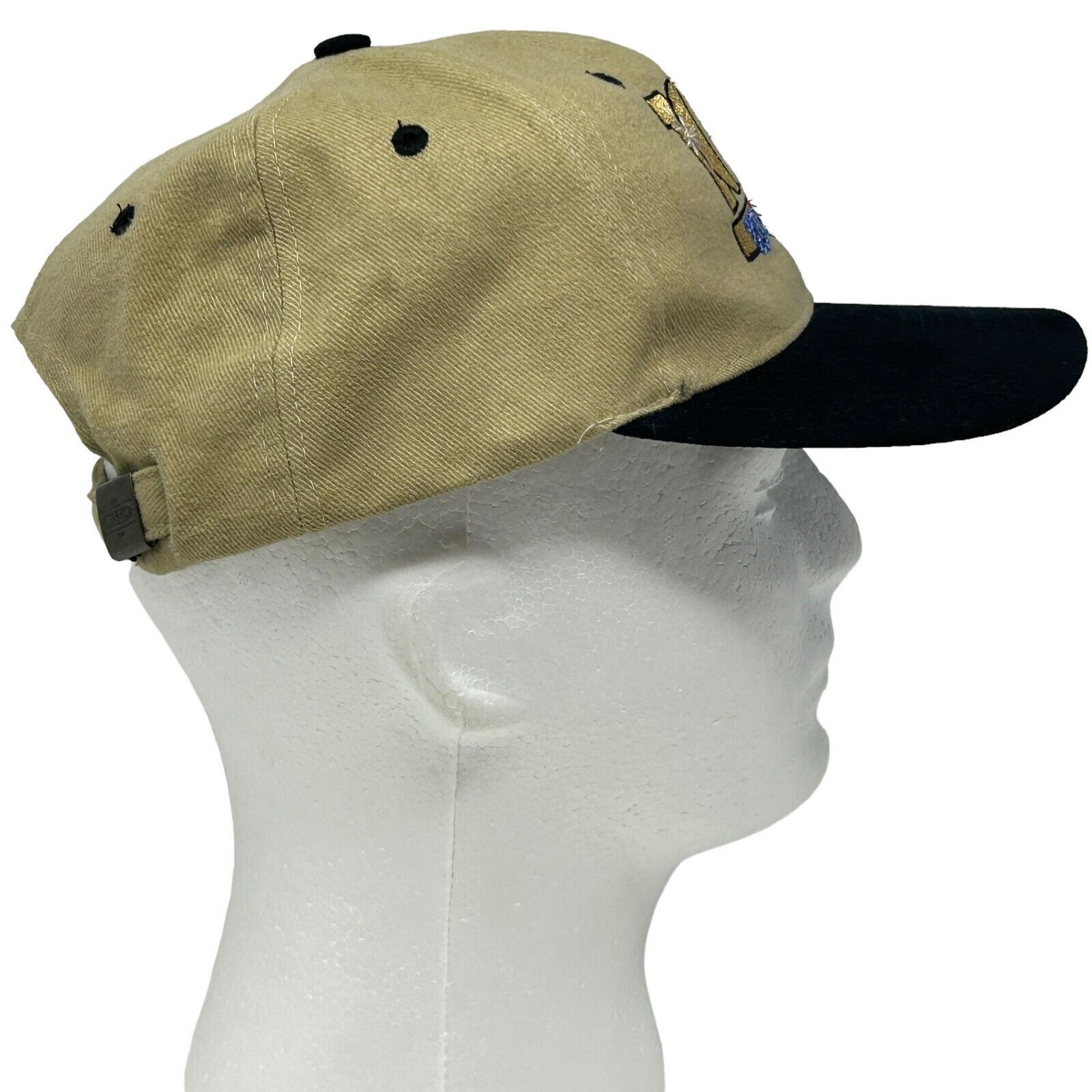 Nissan Vintage 90s 101 USA Hat Baseball Cap Beige Tan Nissin Unisex Size ONE SIZE - 6 Thumbnail