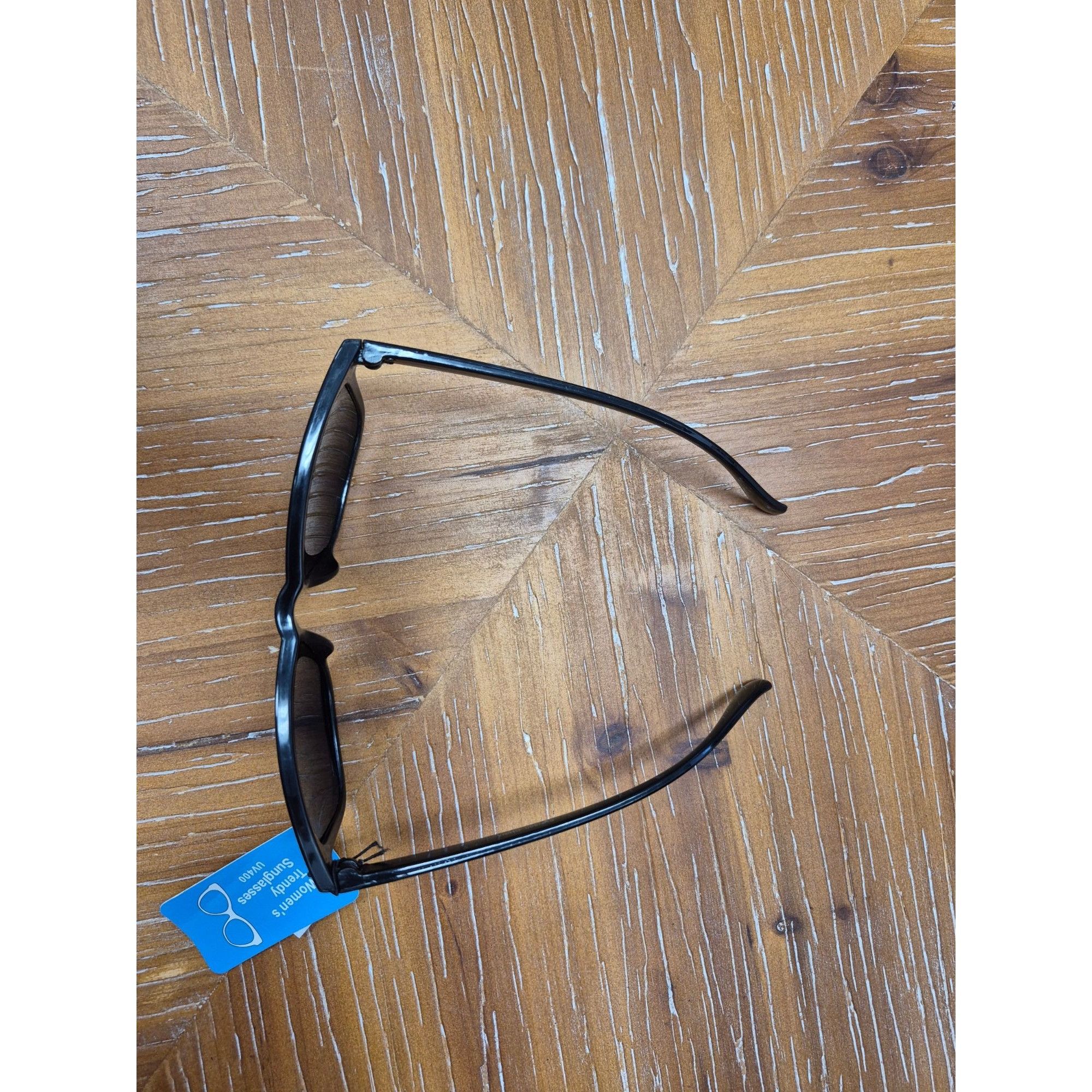 Other Womens Trendy Black UV400 Sunglasses With Tag Square Frame S Size ONE SIZE - 2 Thumbnail