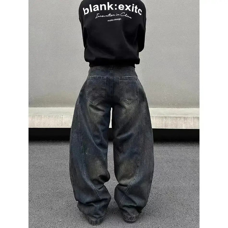 Japanese Brand Retro loose curved knife wide leg jeans Size US 32 / EU 48 - 3 Thumbnail