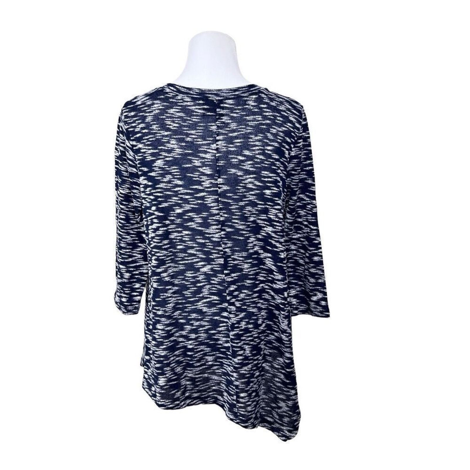 Other New Directions Blue Asymmetrical V-neck Sweater XL Academia Size XL / US 12-14 / IT 48-50 - 3 Thumbnail