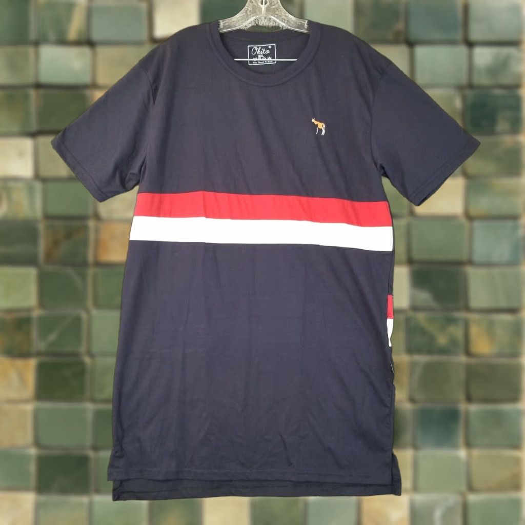 Vintage VINTAGE Okito T-Shirt Mens 2XL Blue Red White Short Sleeve Extra Long Size US XXL / EU 58 / 5 - 1 Thumbnail