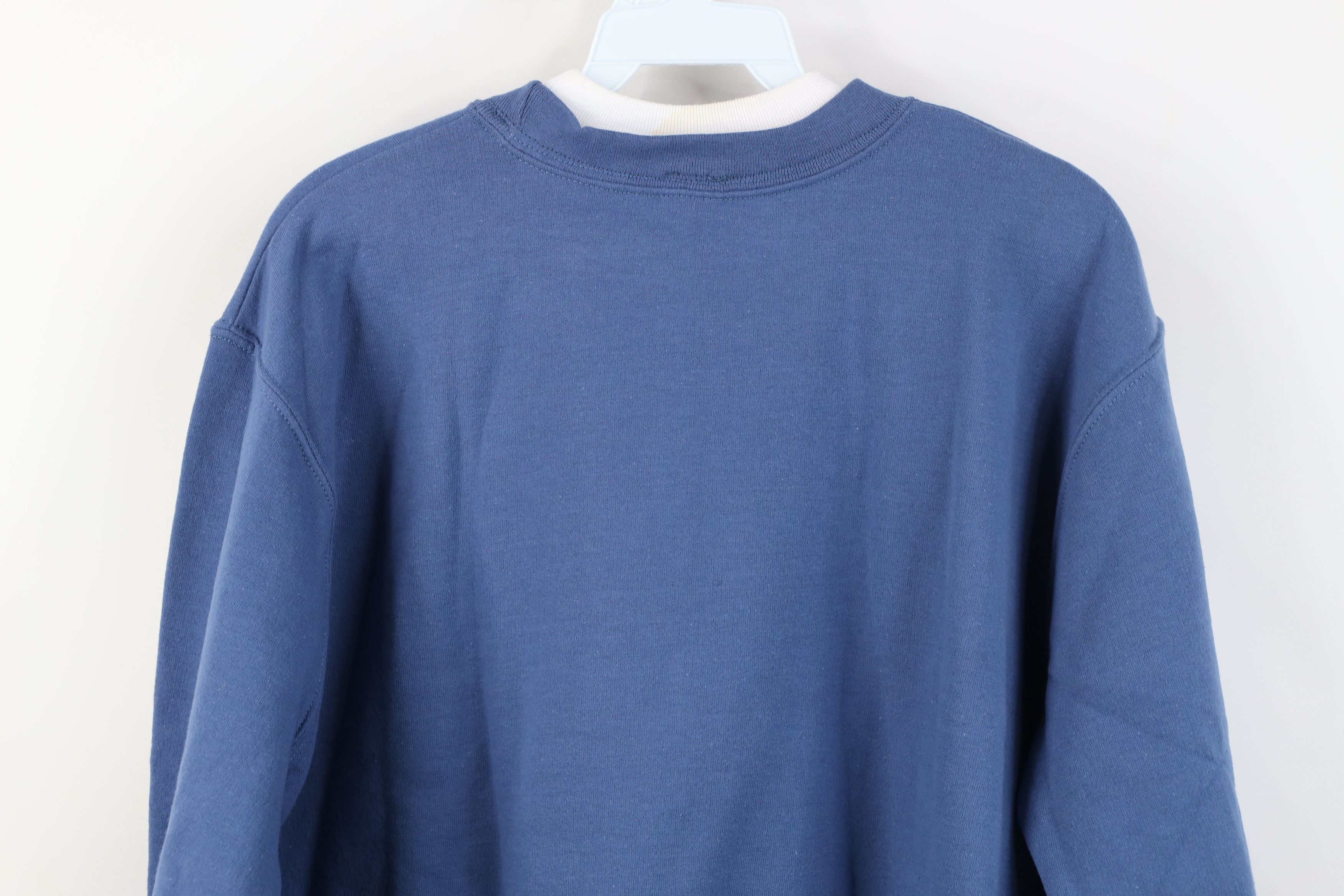 Vintage Vintage 90s Streetwear Christmas Snow Birds Sweatshirt Blue Size L / US 10 / IT 46 - 11 Thumbnail