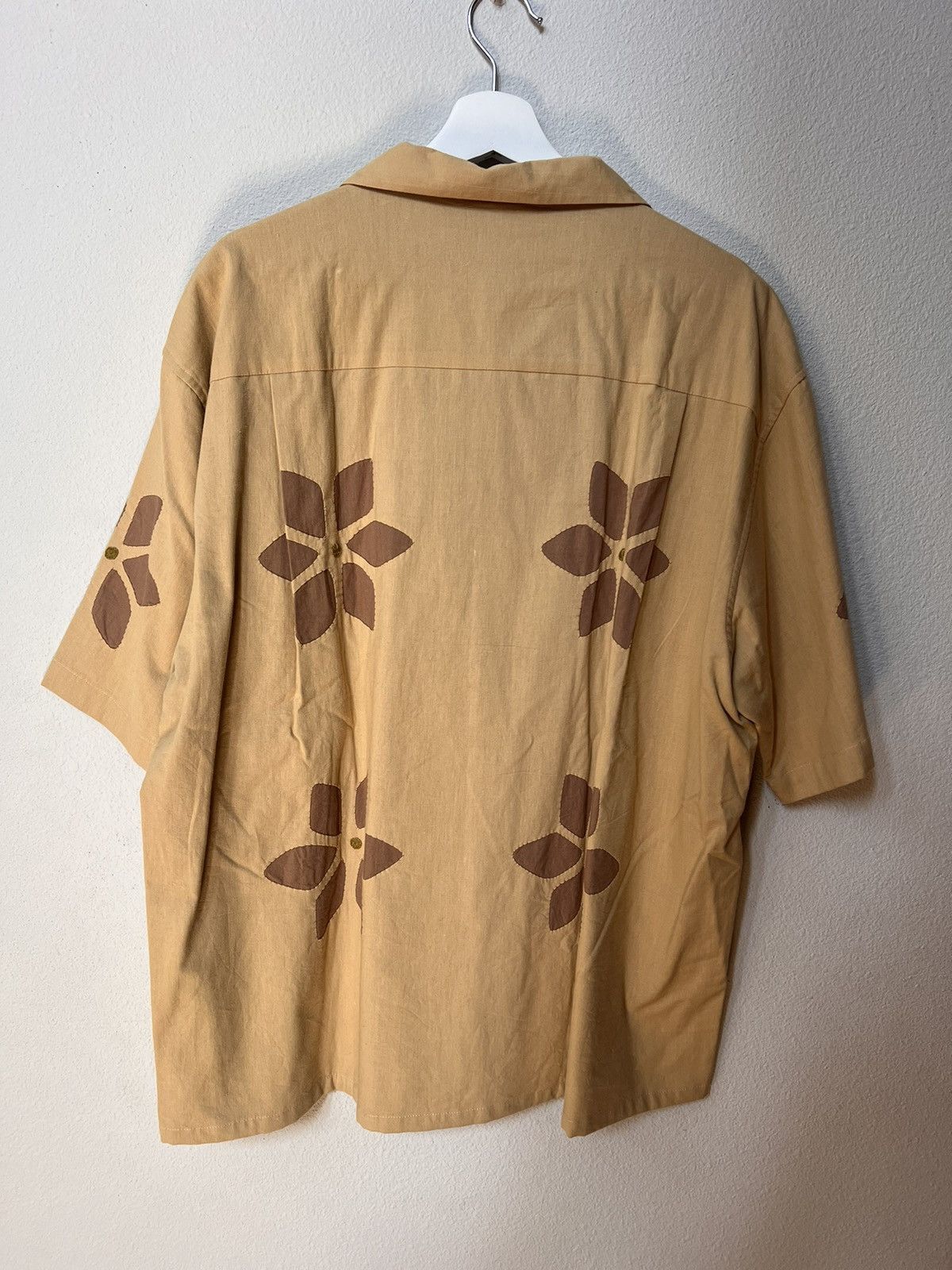 Niche Flower pattern cotton open collar shirt xl Size US XL / EU 56 / 4 - 2 Thumbnail