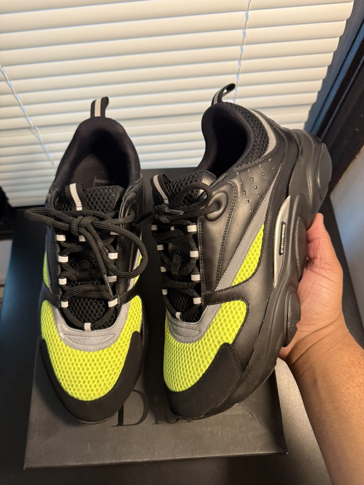 Dior Dior B22 Black Yellow Volt Size 11 US / 44 EU Size US 11 / EU 44 - 1 Thumbnail