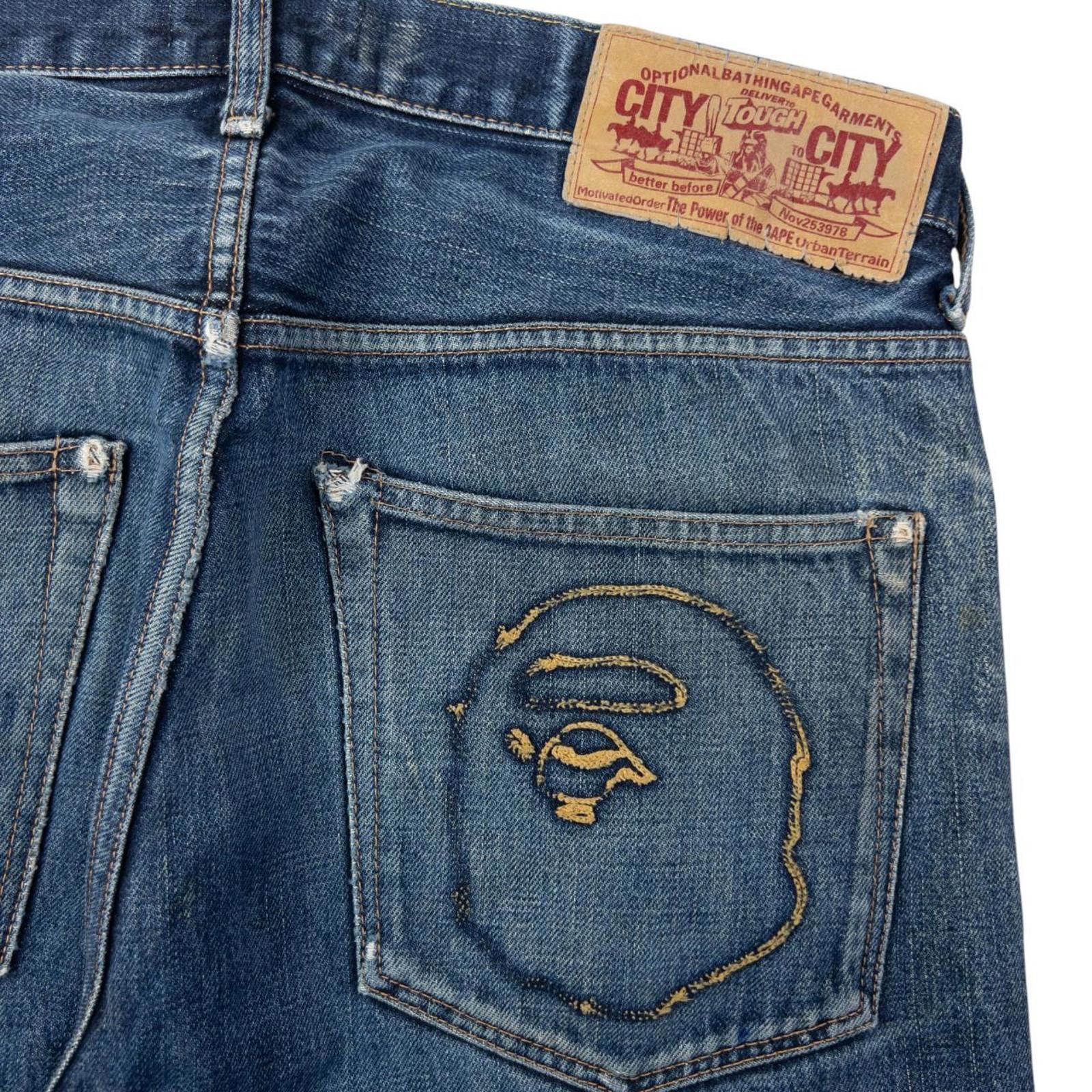 Bape Vintage Bape Embroidered Denim Jeans Size M Size US 32 / EU 48 - 6 Thumbnail