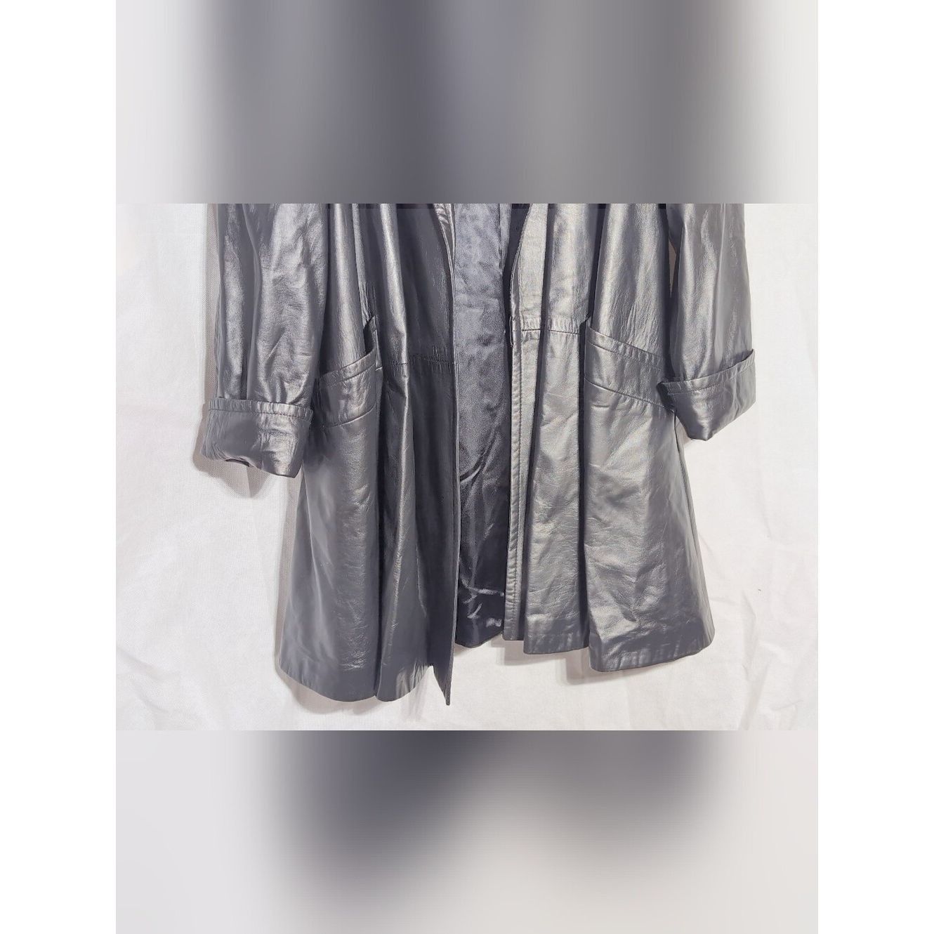 Other Beautiful Vintage L Vericci Black Liquid Lambskin Leather L Size L / US 10 / IT 46 - 3 Thumbnail