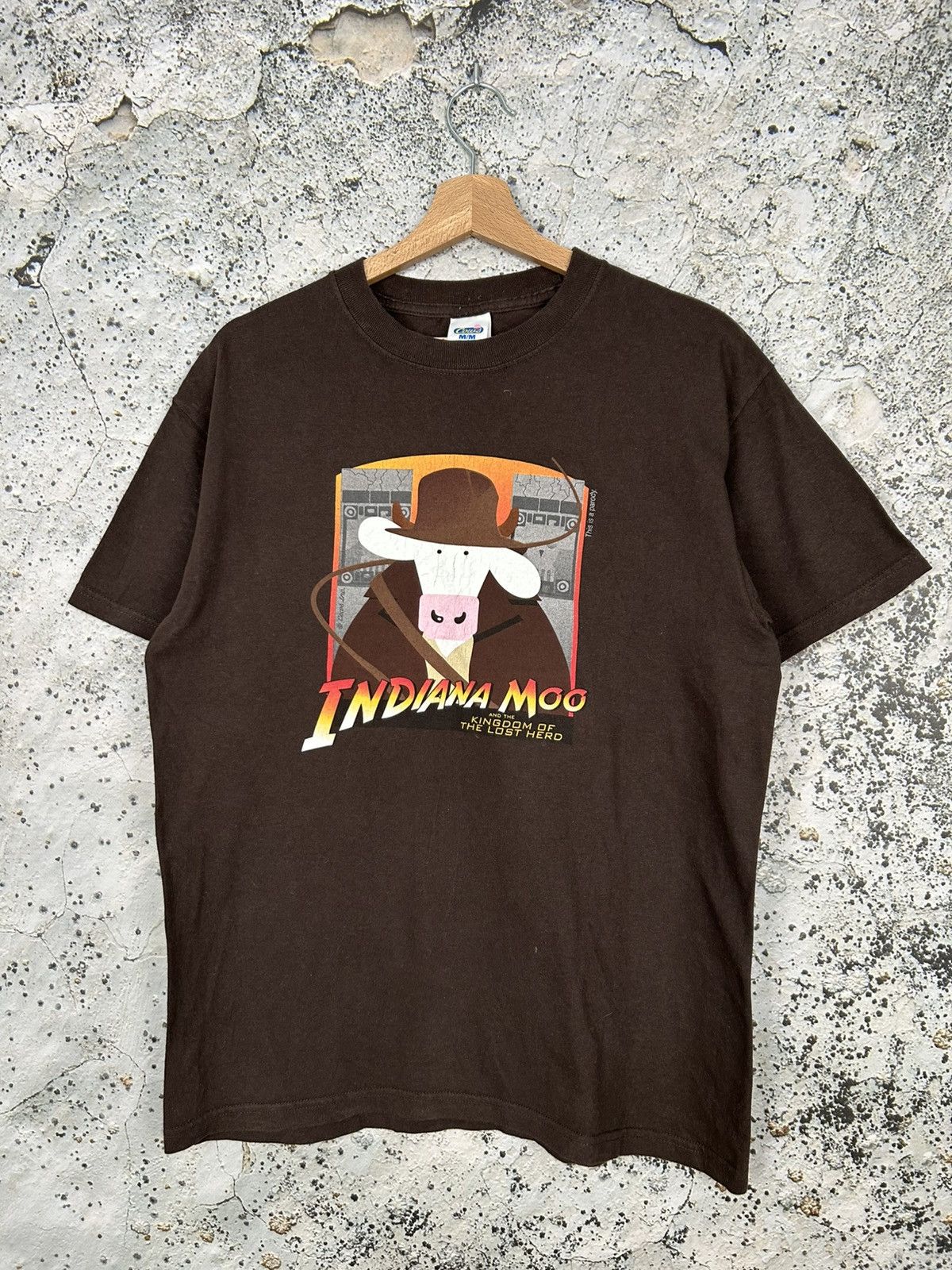 Vintage Indiana Moo Movie Parody Graphic Tee 90s Vintage Baggy Size US M / EU 48-50 / 2 - 1 Thumbnail
